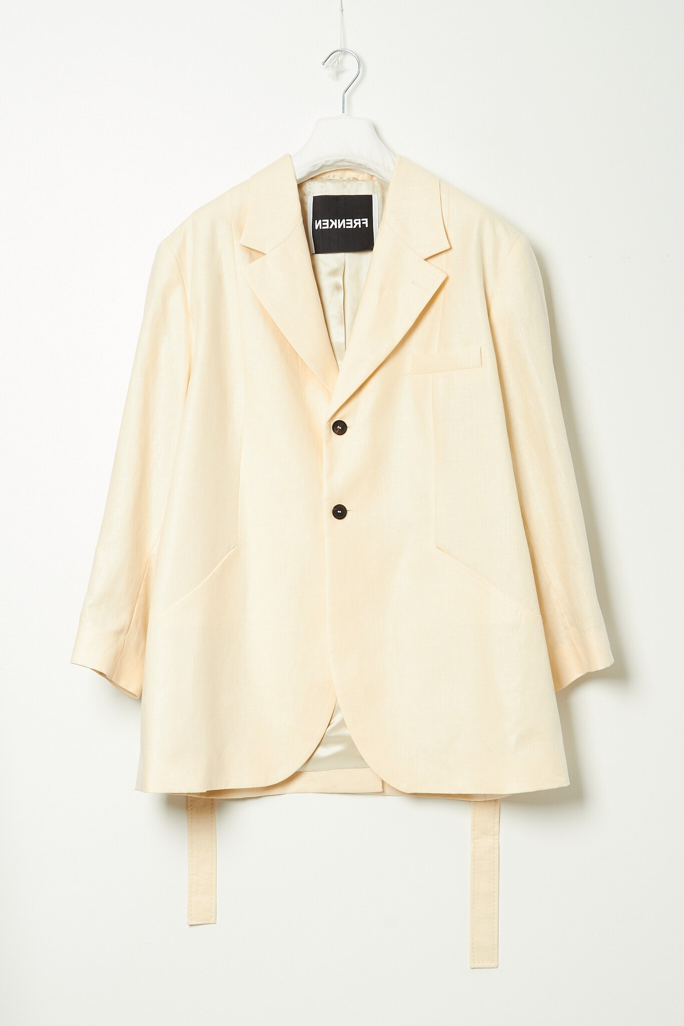 Frenken - Crush linen wrap blazer