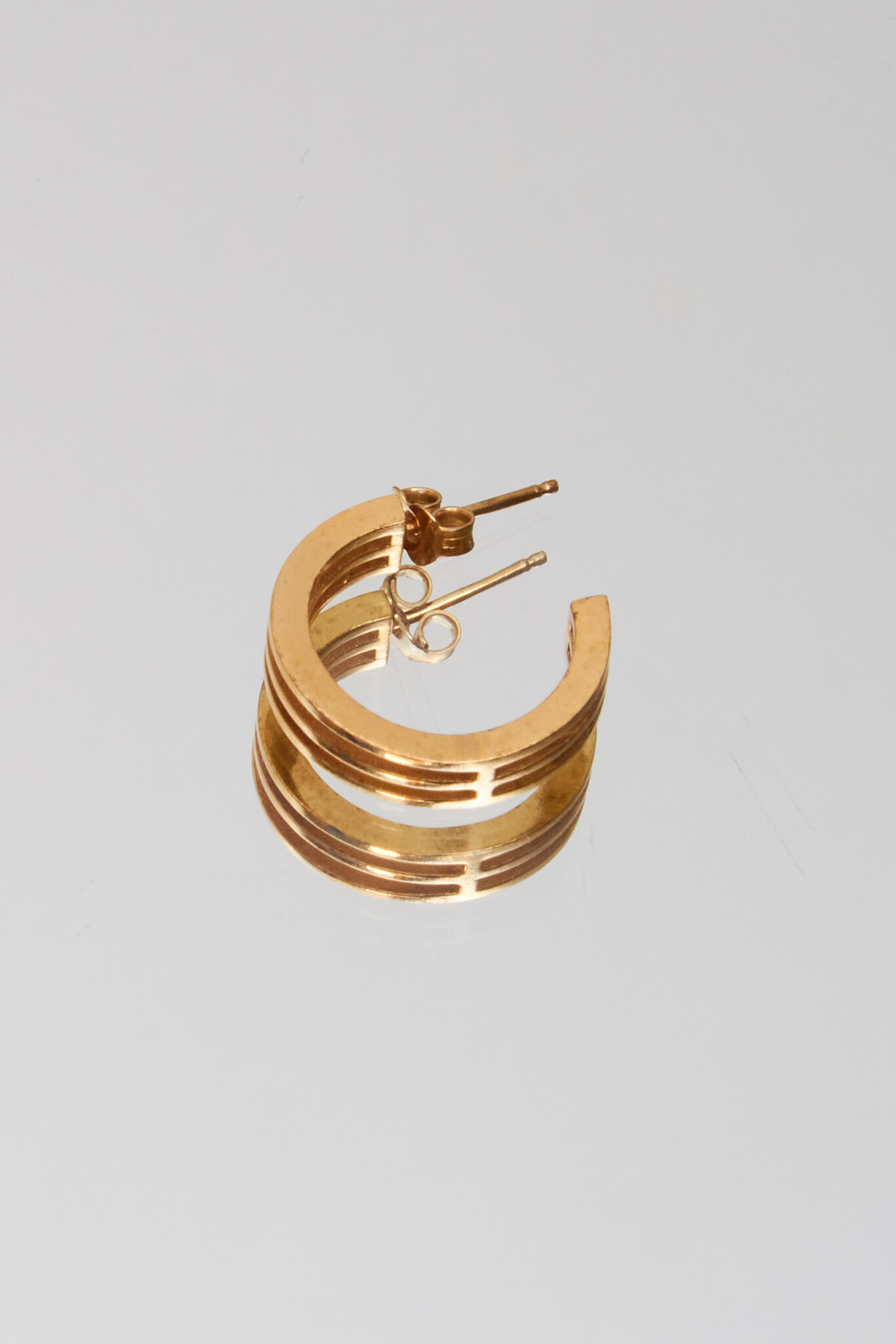 layered graphic hoop earrings