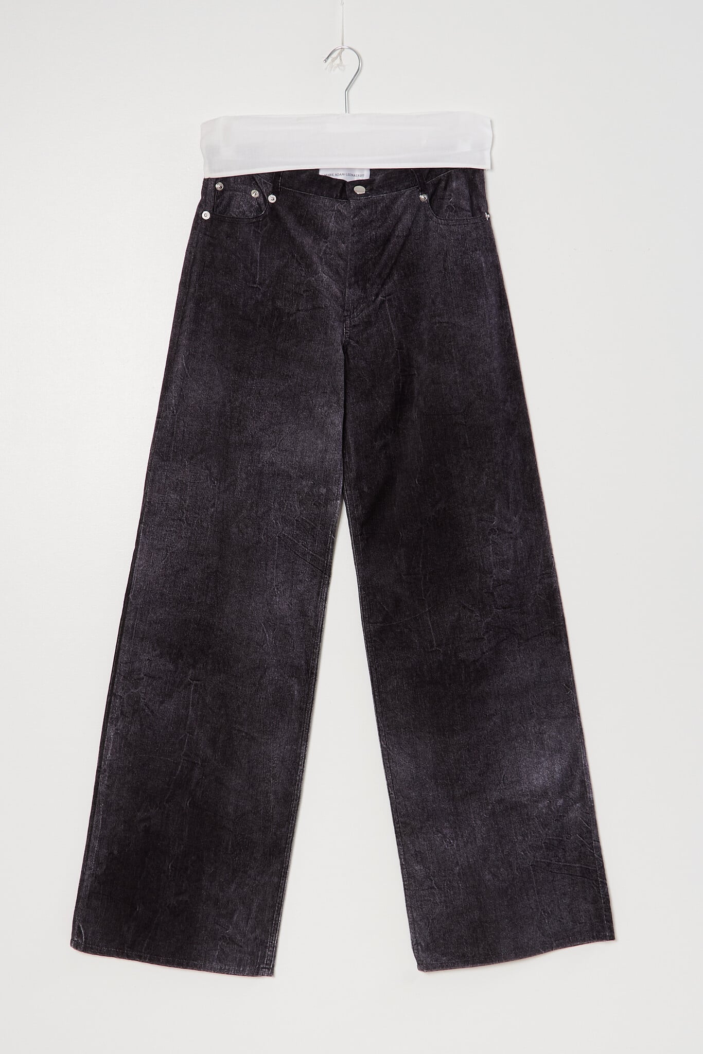 Marie Adam Leenaerdt - Large velvet denim pants