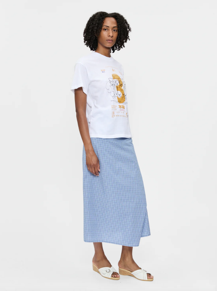 6397 - Draped wrap skirt