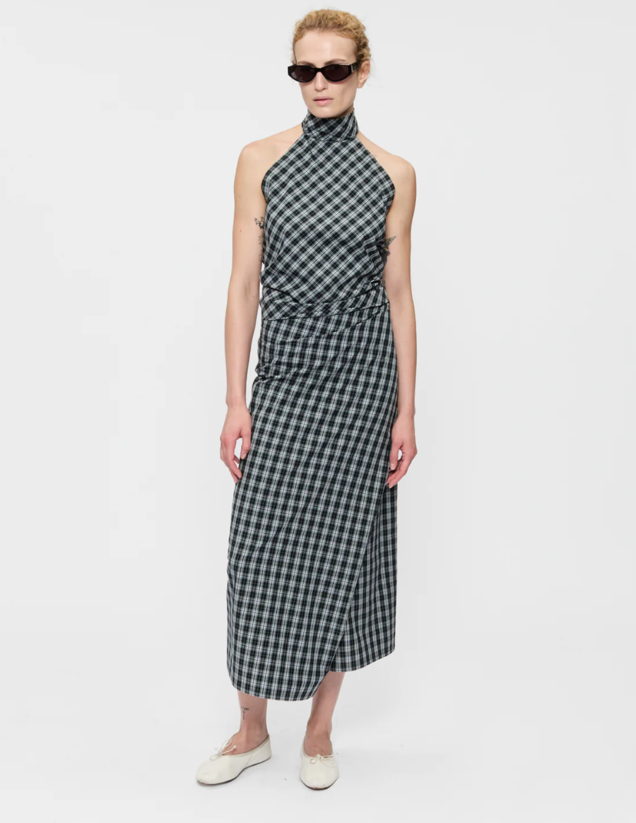 6397 - Draped wrap skirt