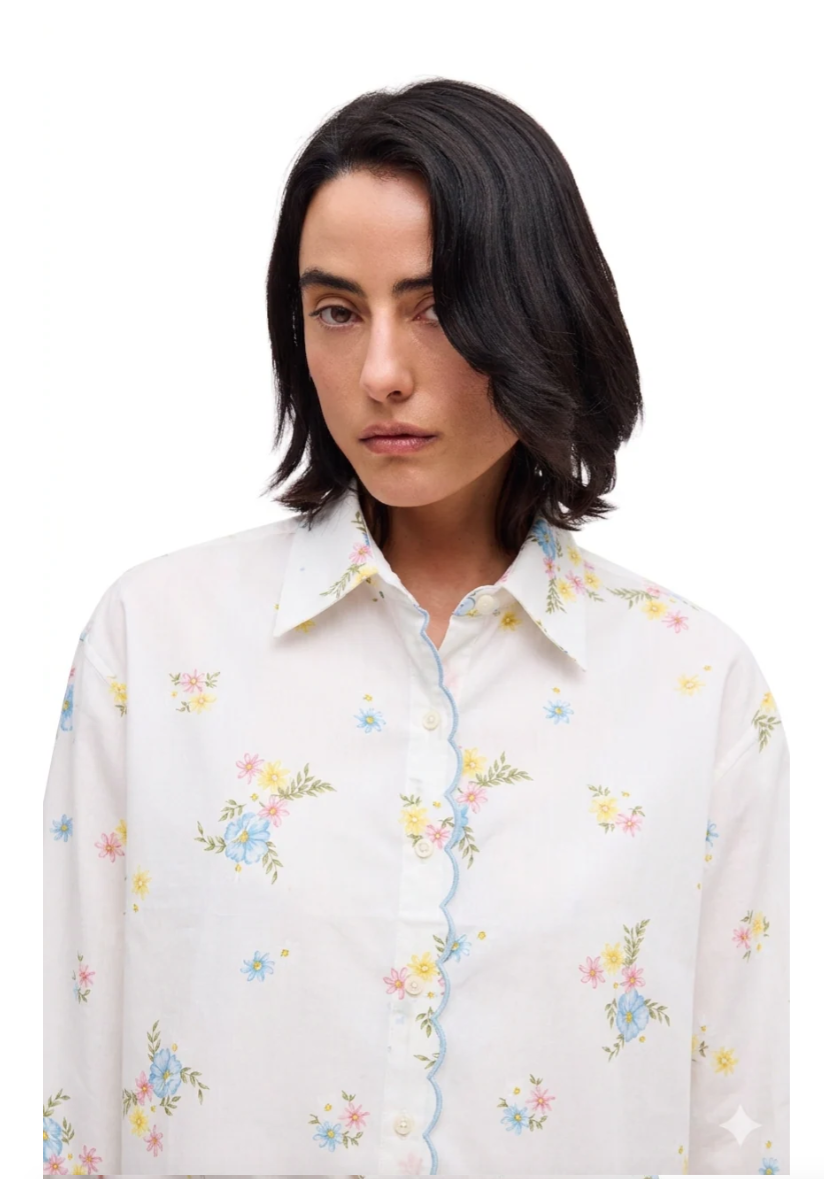 Julie Kegels - Cara recycled tablecloth shirt
