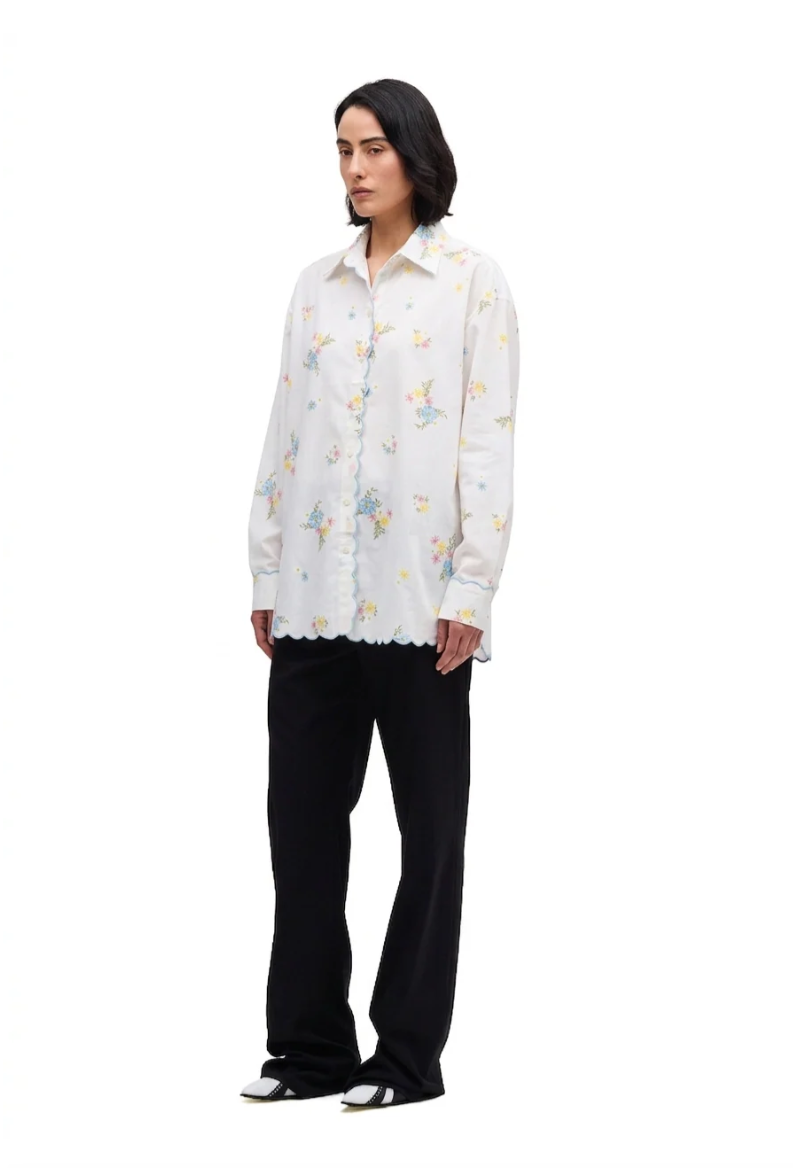 Julie Kegels - Cara recycled tablecloth shirt