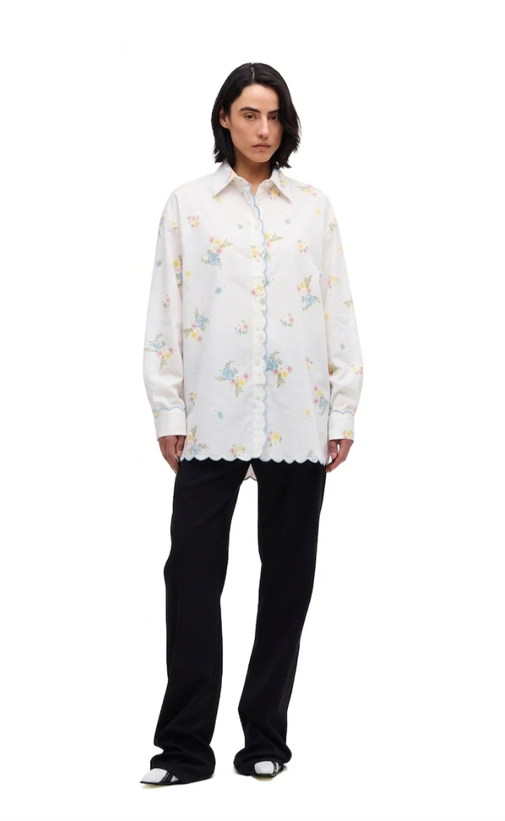 Julie Kegels - Cara recycled tablecloth shirt