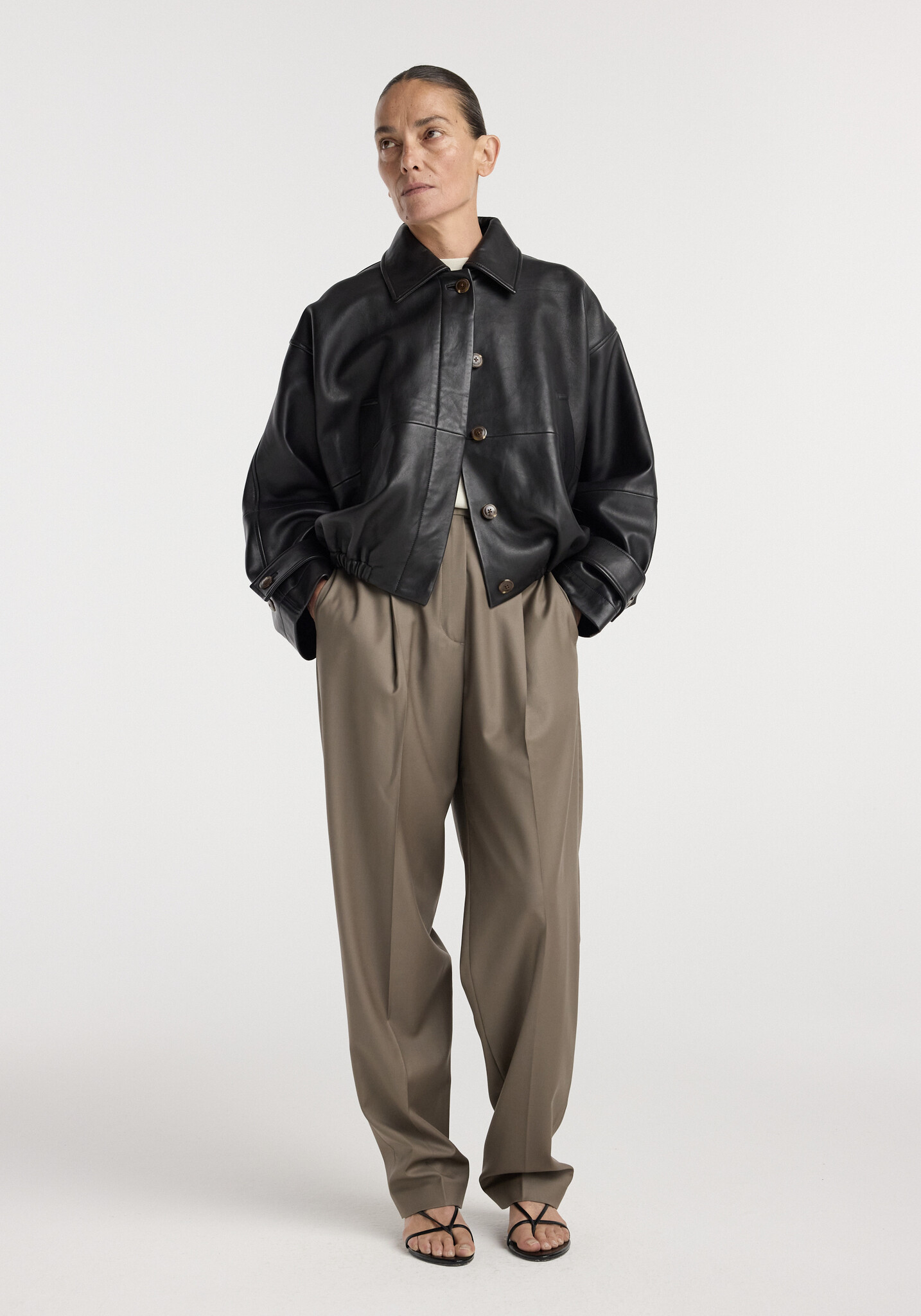 Róhe - Leather blouson jacket