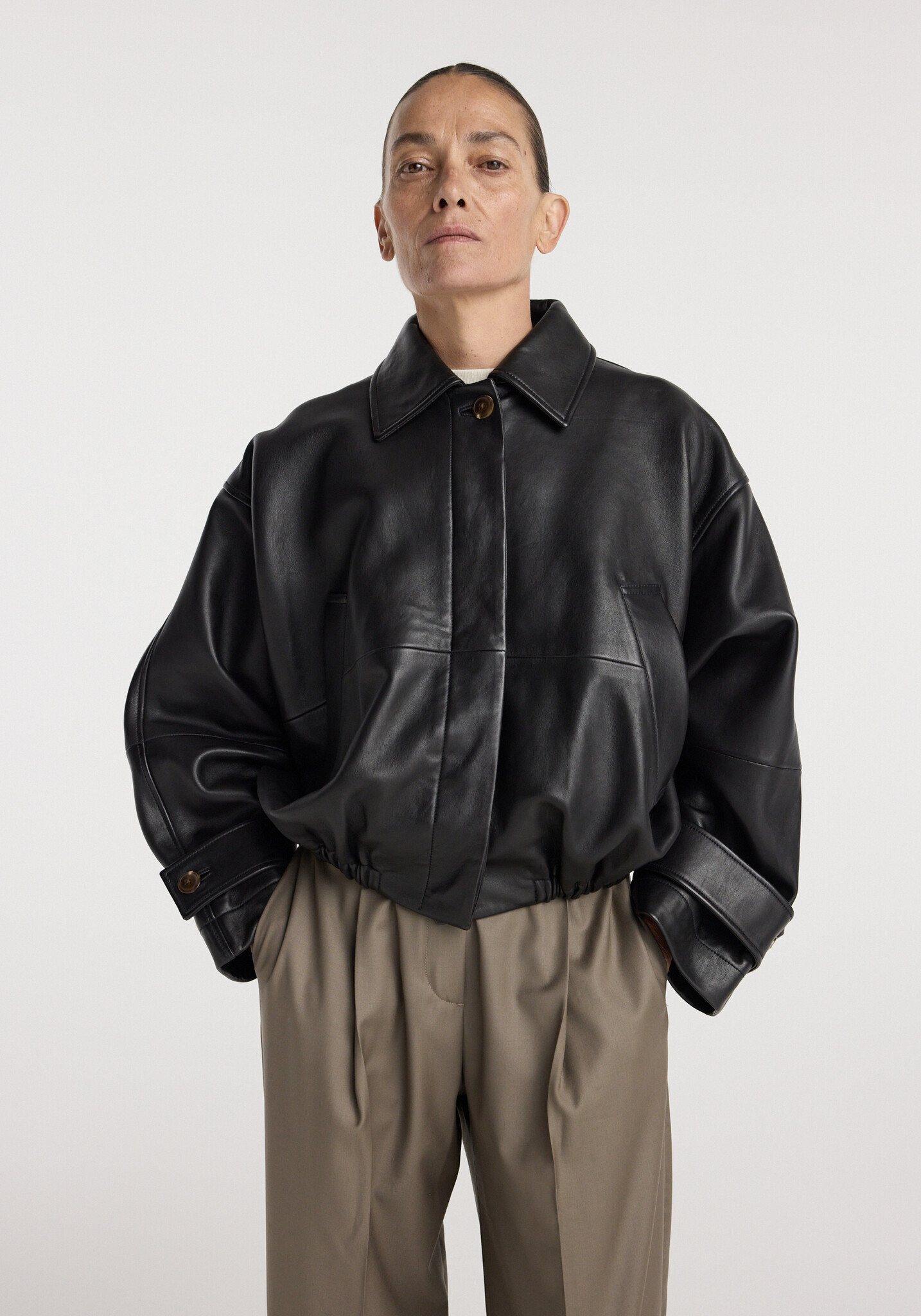 Róhe - Leather blouson jacket