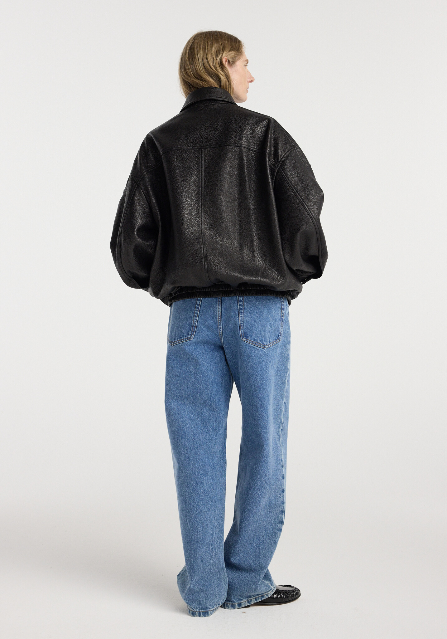 Róhe - Grain leather aviator jacket