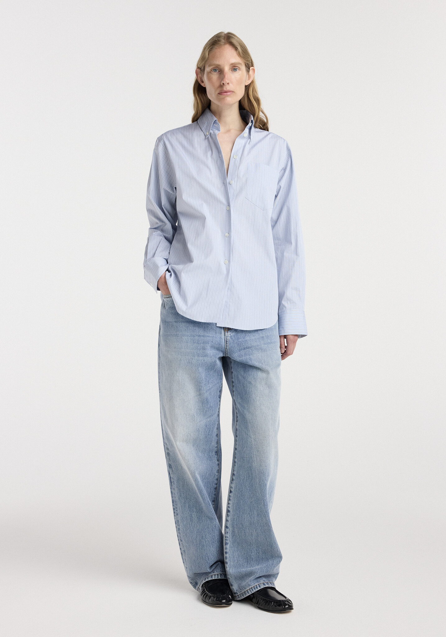 Róhe - Oxford striped shirt