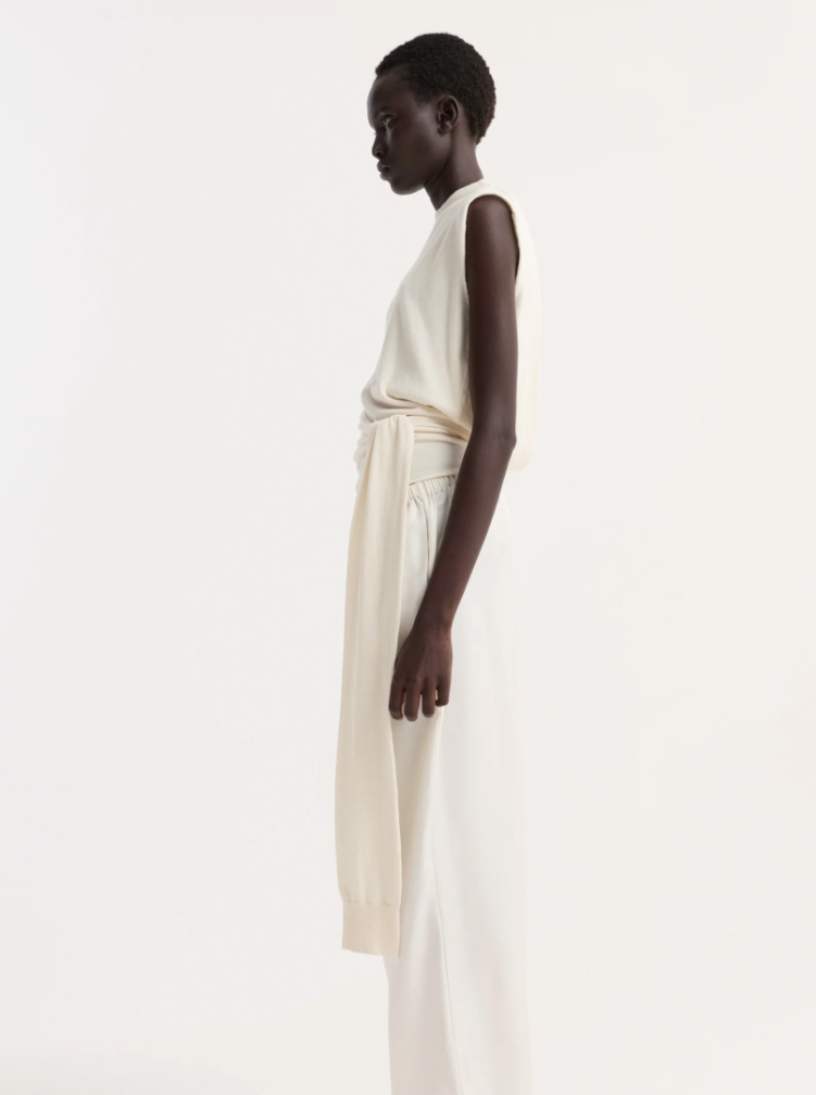 Róhe - Open back knitted wrap top