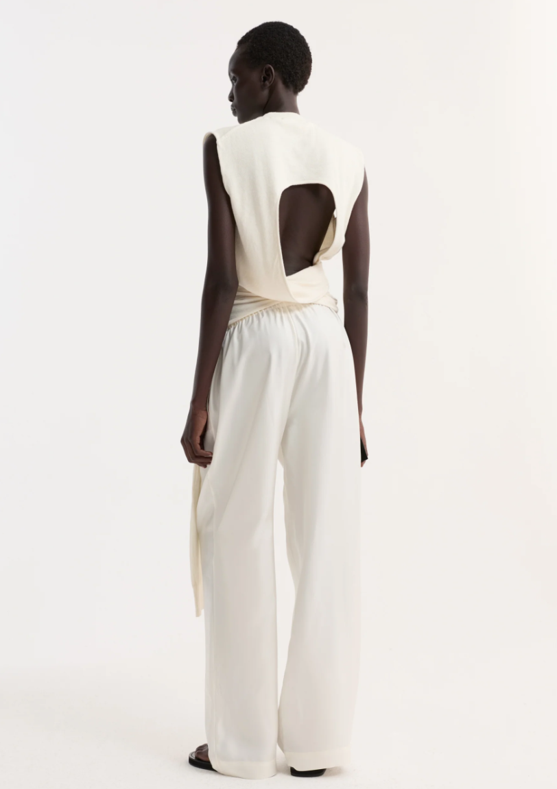 Róhe - Open back knitted wrap top