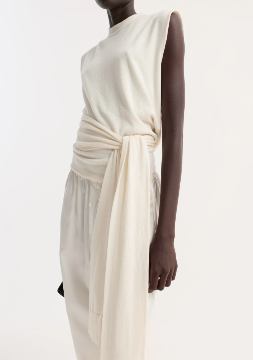 Róhe - Open back knitted wrap top
