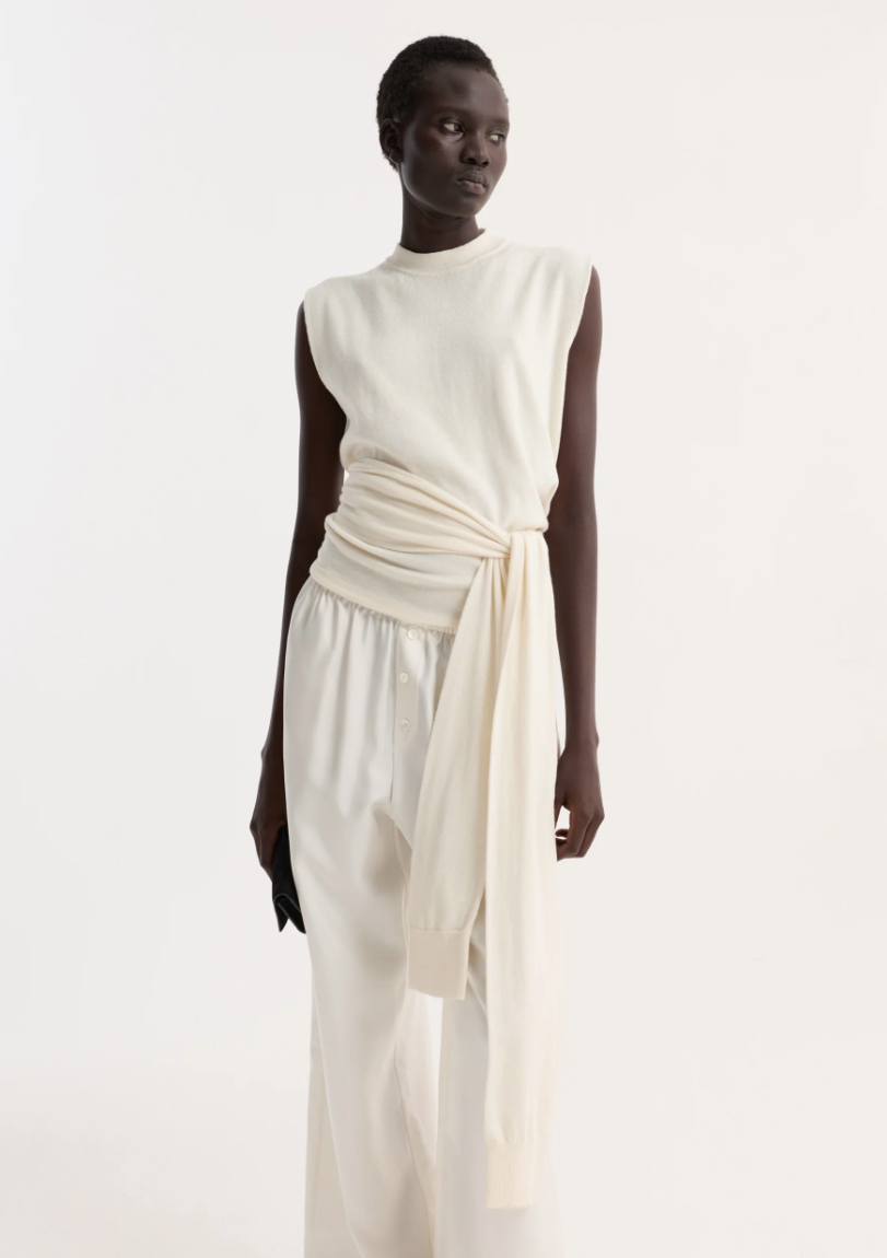 Róhe - Open back knitted wrap top