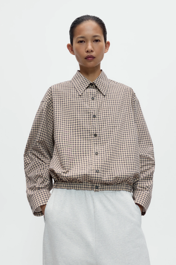 Cordera - Checked bomber shirt
