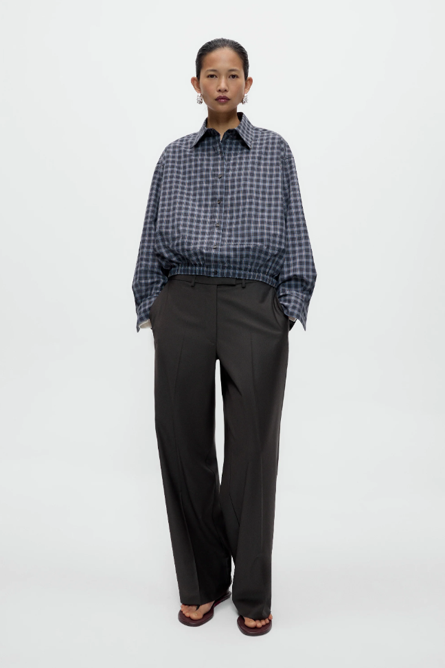 Cordera - Checked bomber shirt
