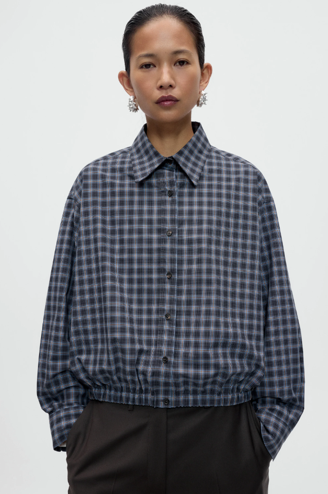 Cordera - Checked bomber shirt