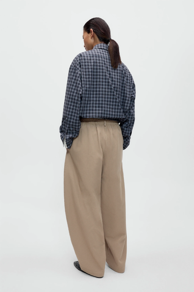 Cordera - Cotton curved pants