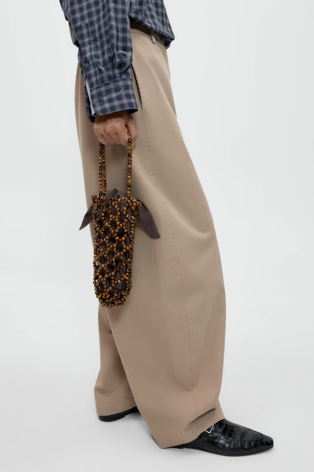 Cordera - Cotton curved pants
