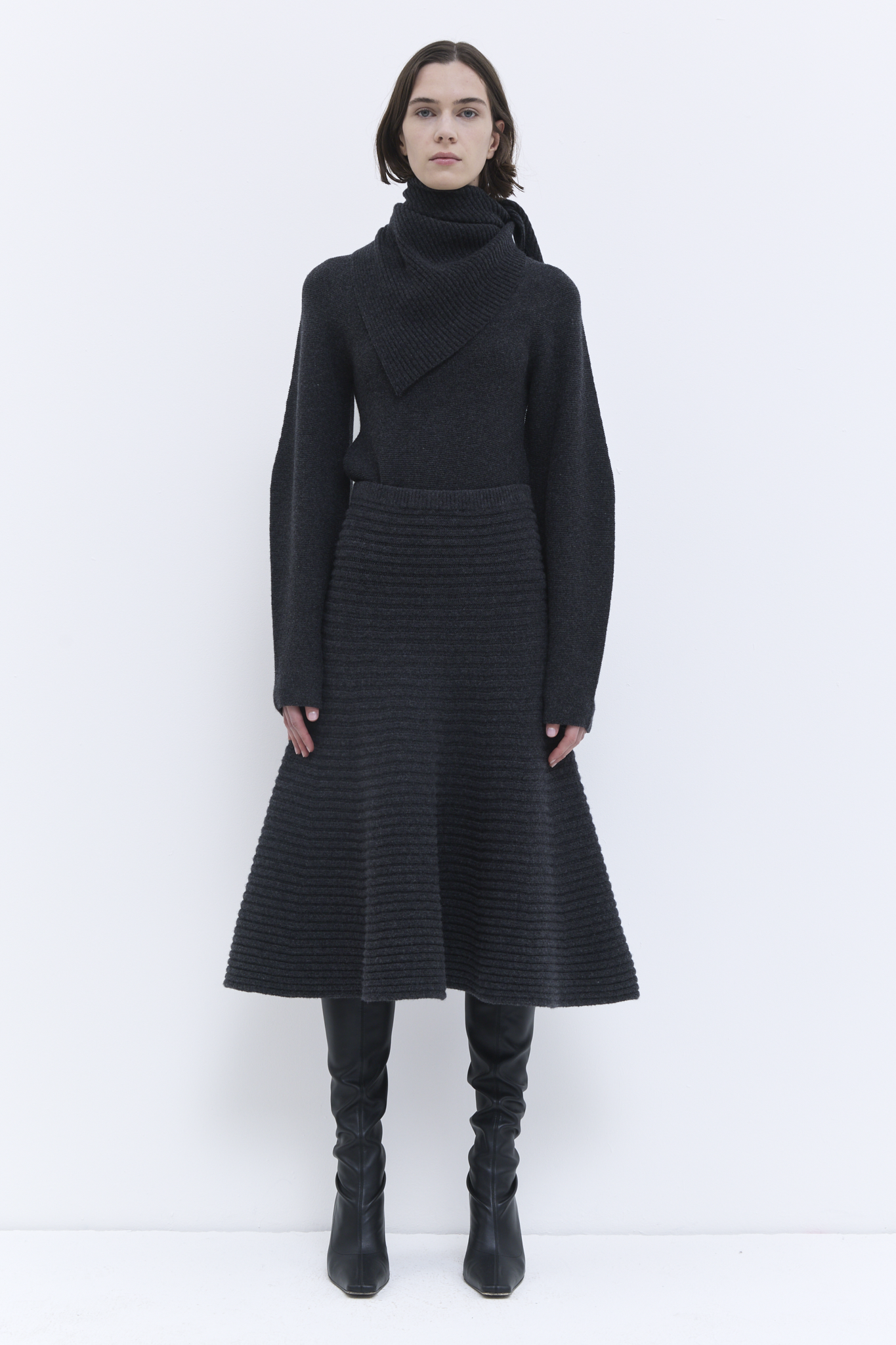 Christian Wijnants - Kissira chunky 3D rib knit skirt