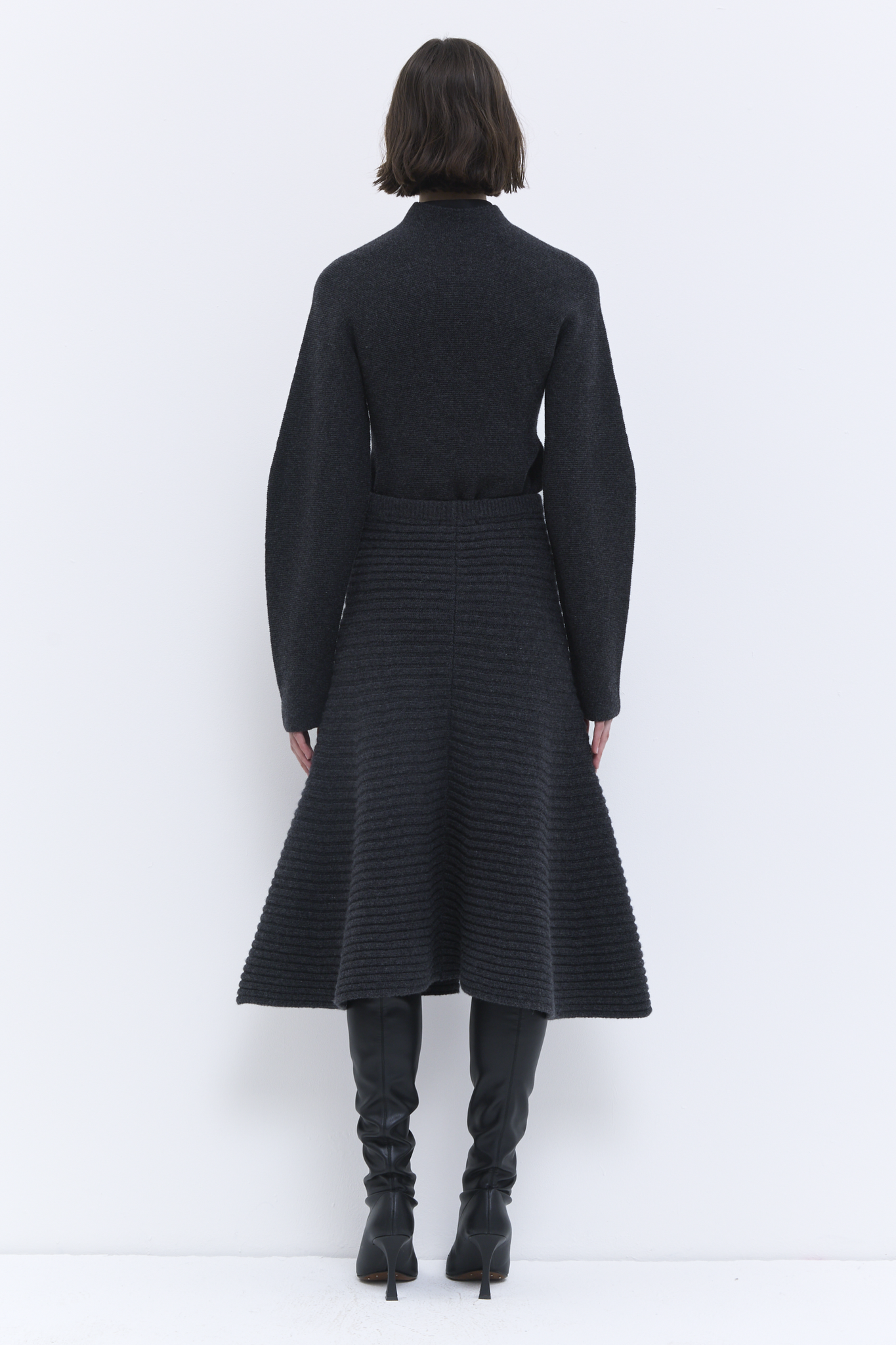 Christian Wijnants - Kissira chunky 3D rib knit skirt