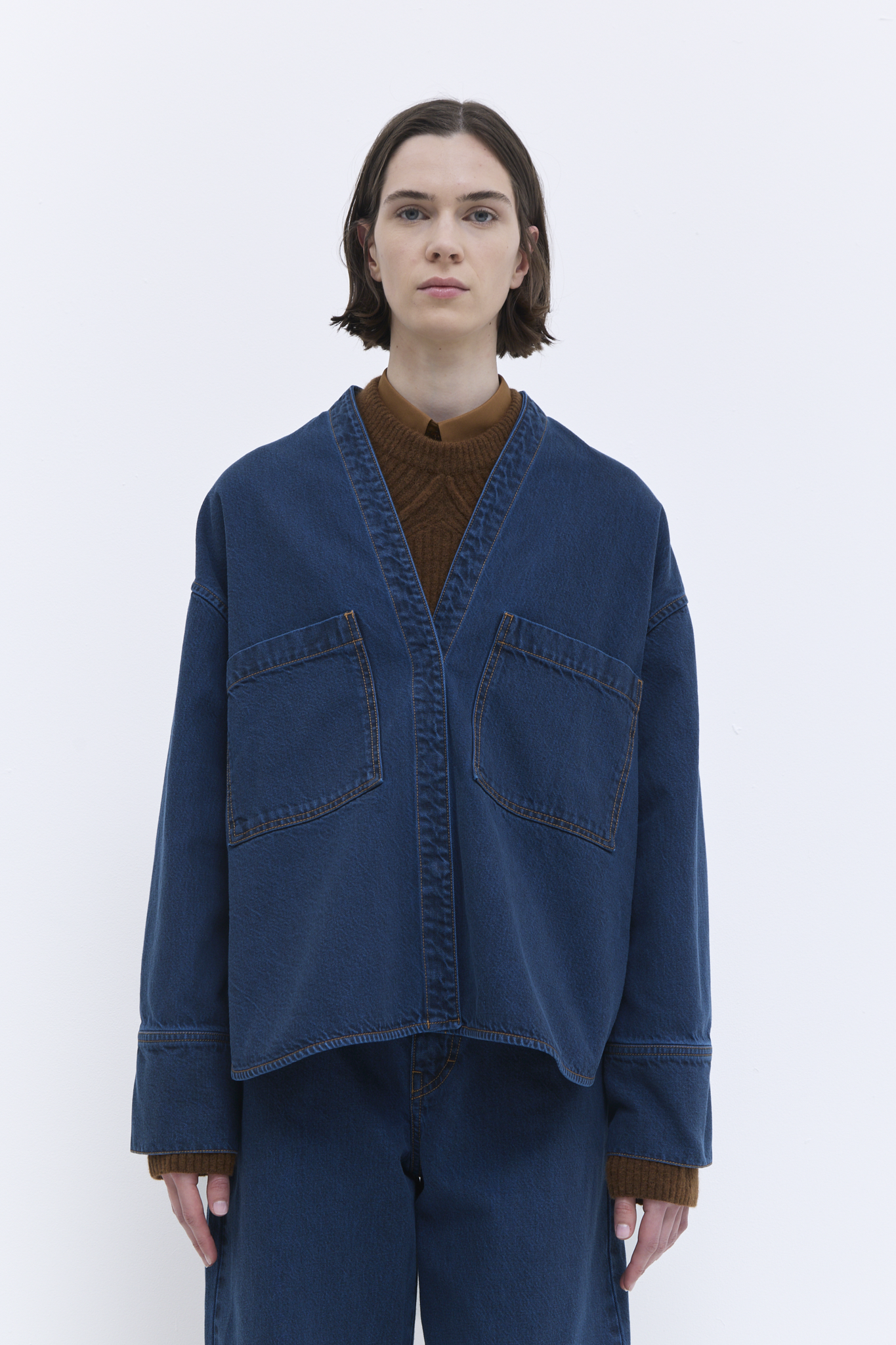 Christian Wijnants - Taroski V neck denim shirt