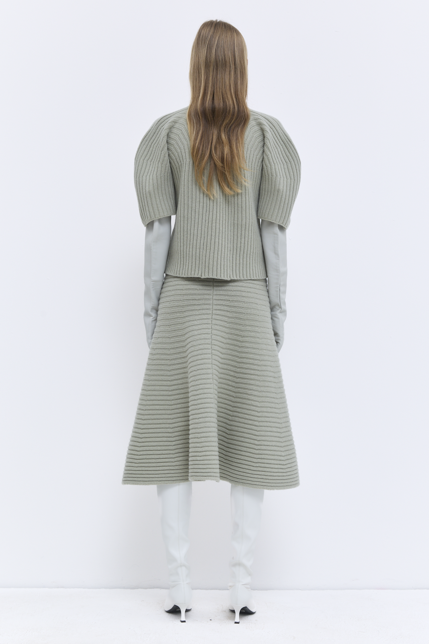 Christian Wijnants - Kissira chunky 3D rib knit skirt