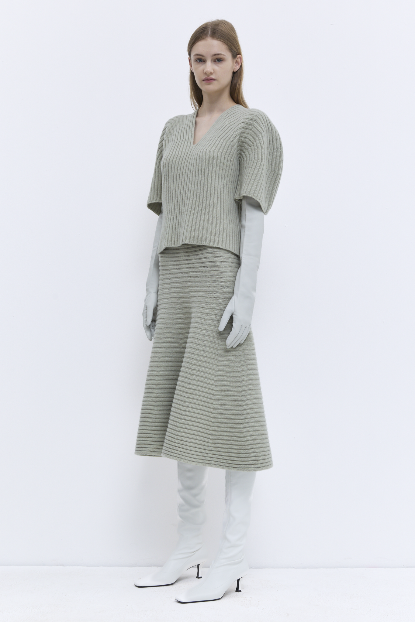 Christian Wijnants - Kissira chunky 3D rib knit skirt
