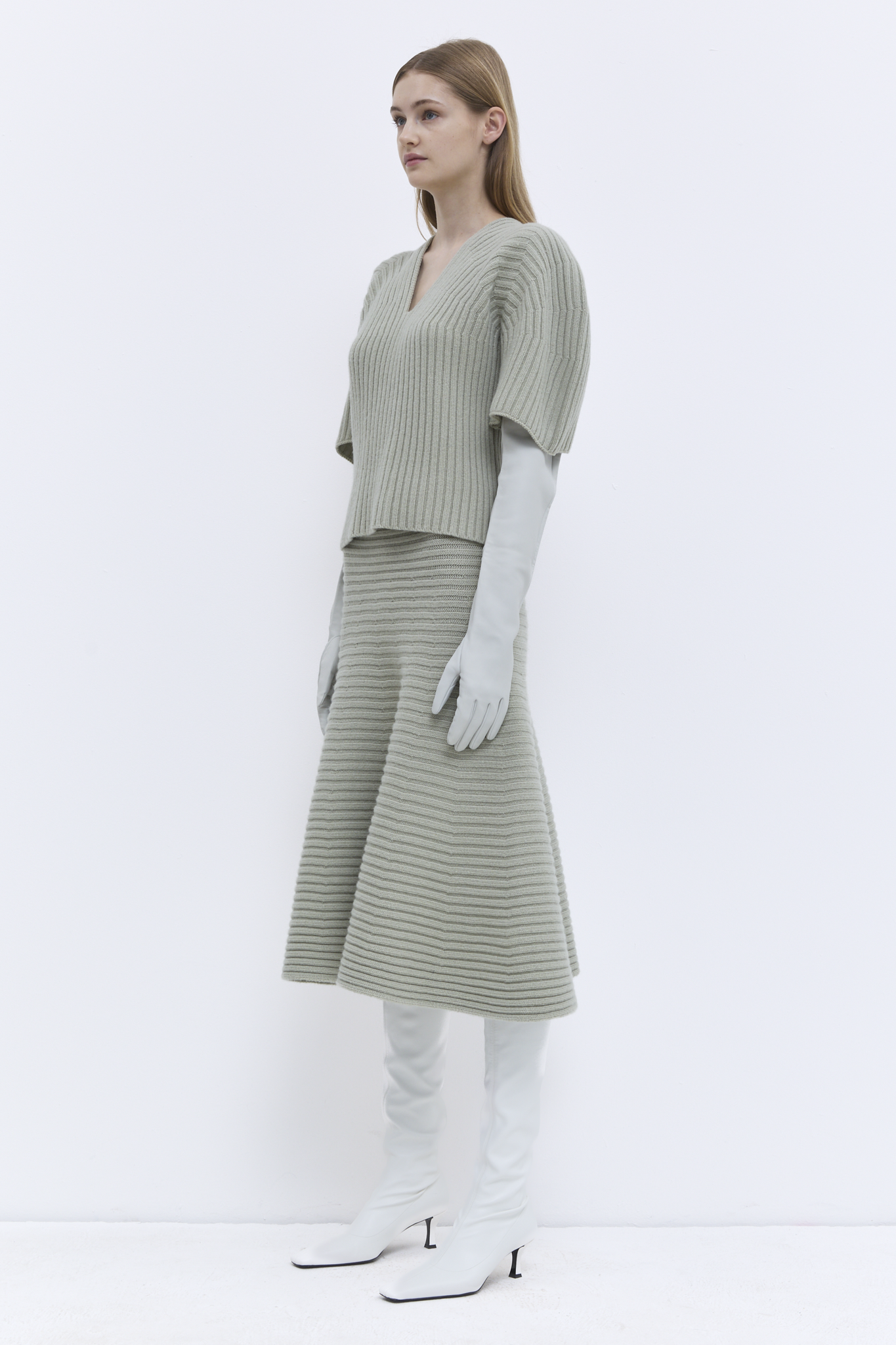 Christian Wijnants - Kissira chunky 3D rib knit skirt