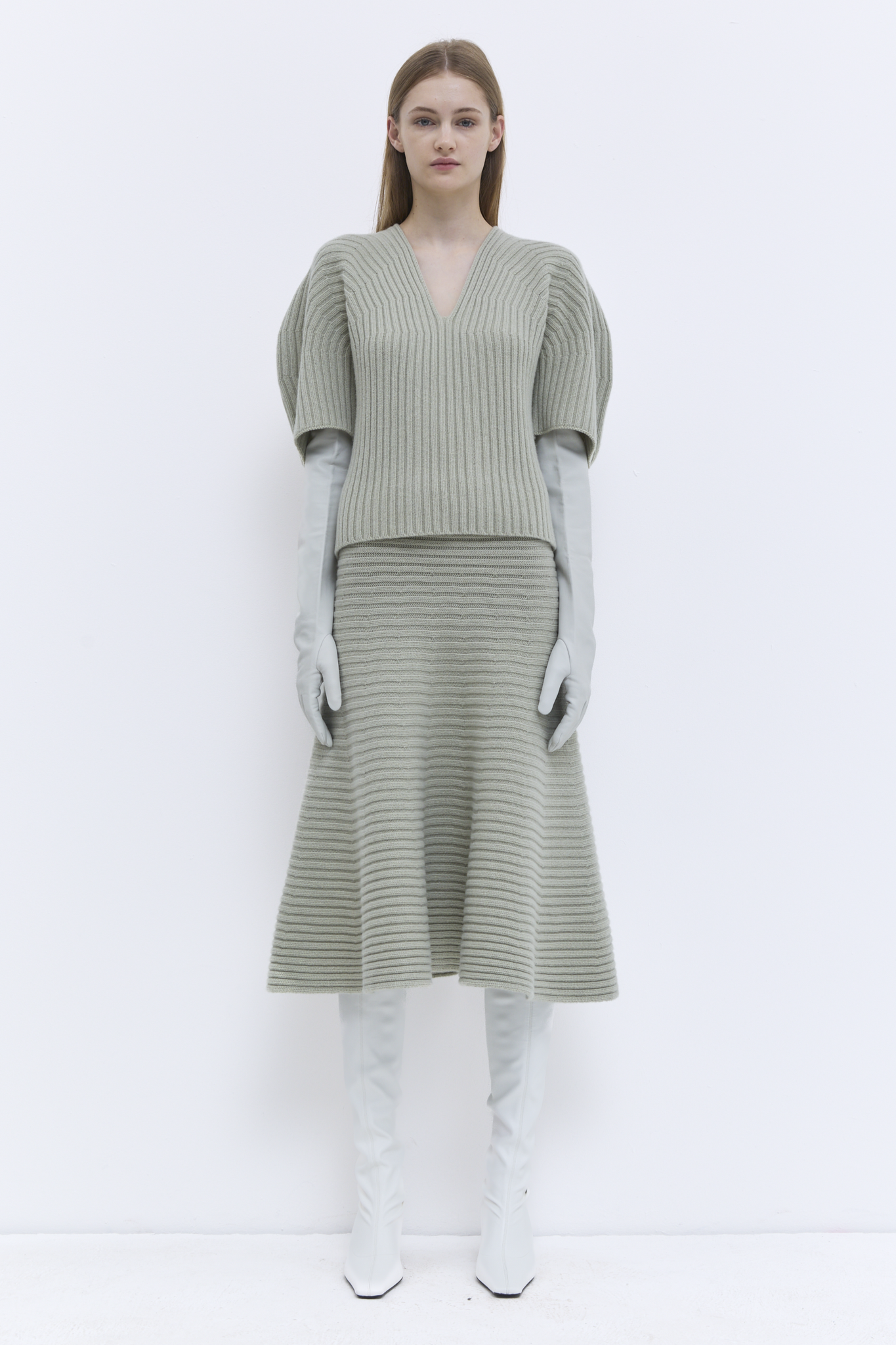 Christian Wijnants - Kissira chunky 3D rib knit skirt