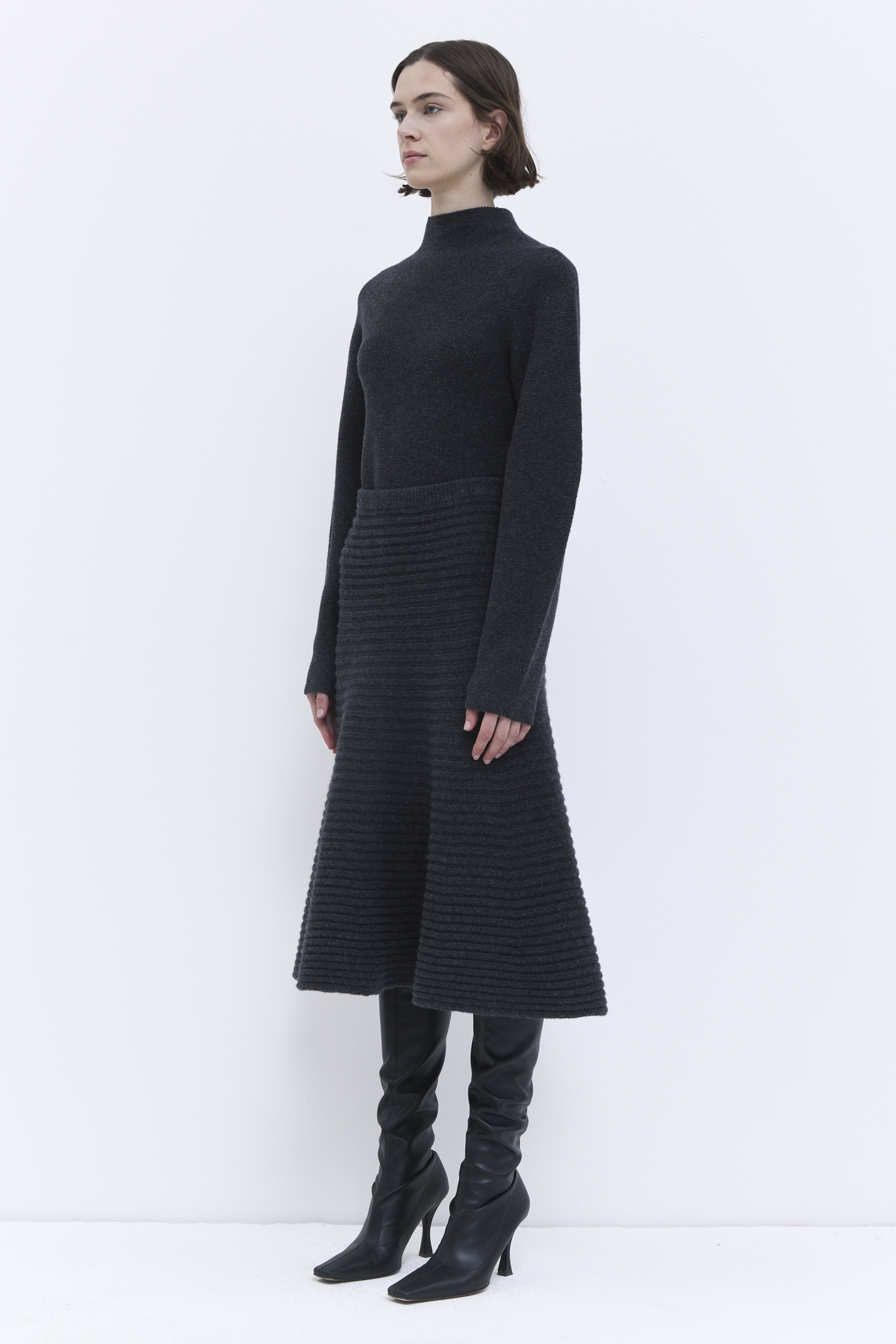 Christian Wijnants - Kissira chunky 3D rib knit skirt