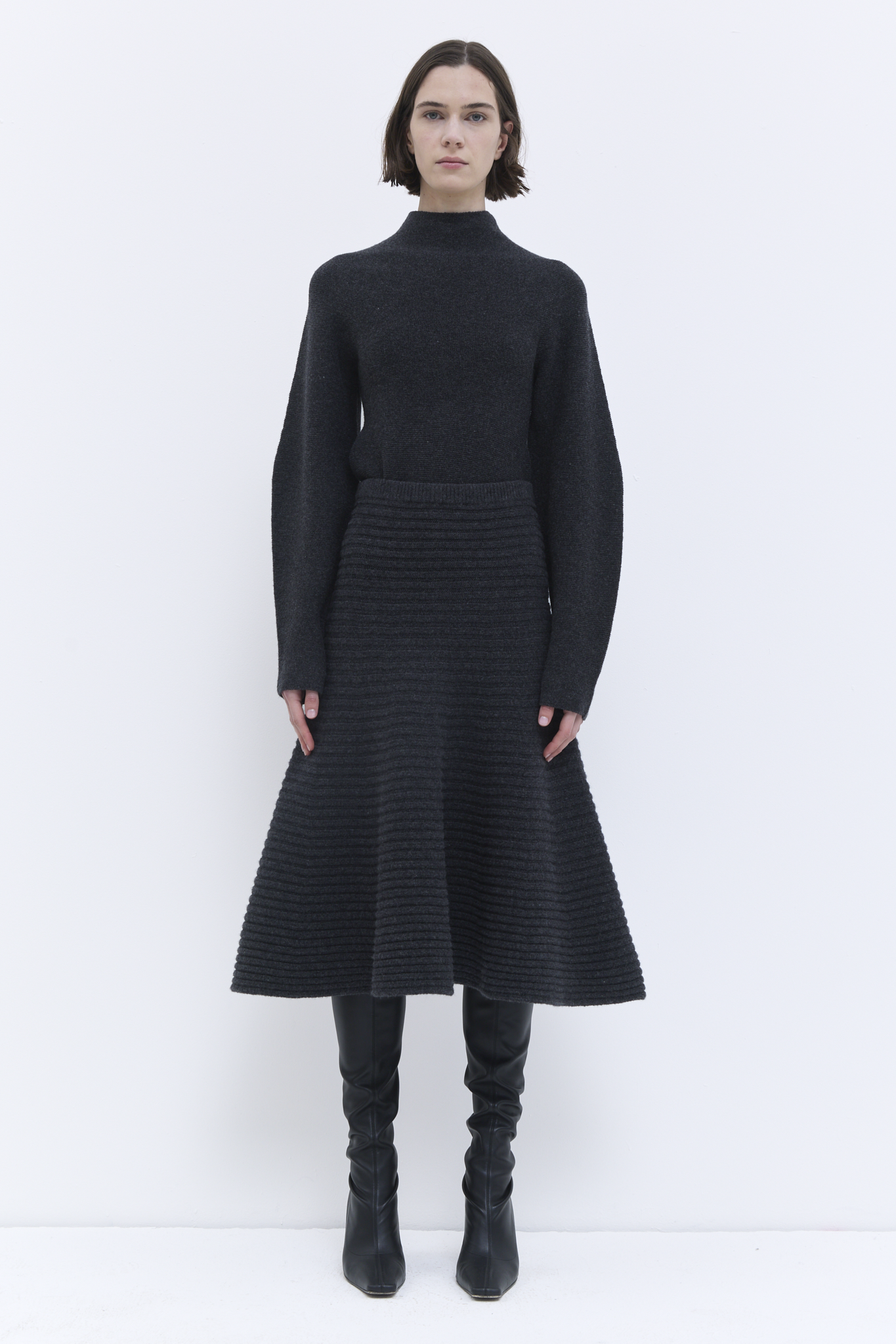 Christian Wijnants - Kissira chunky 3D rib knit skirt