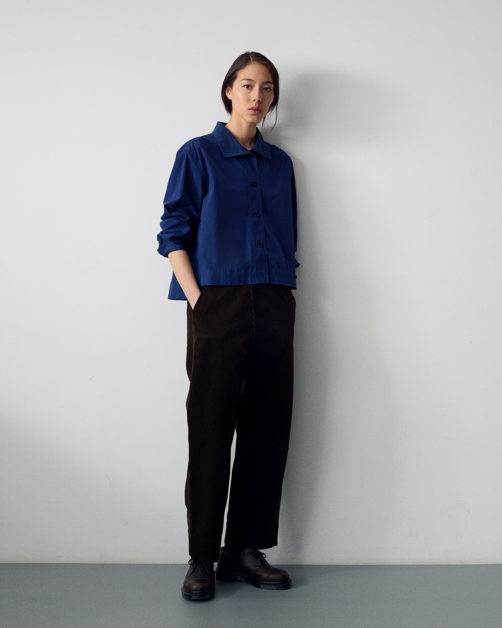 Margaret Howell - MHL asymmetric round collar shirt