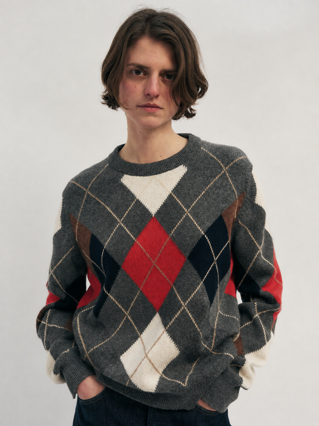  - Ava Argyle Crewneck