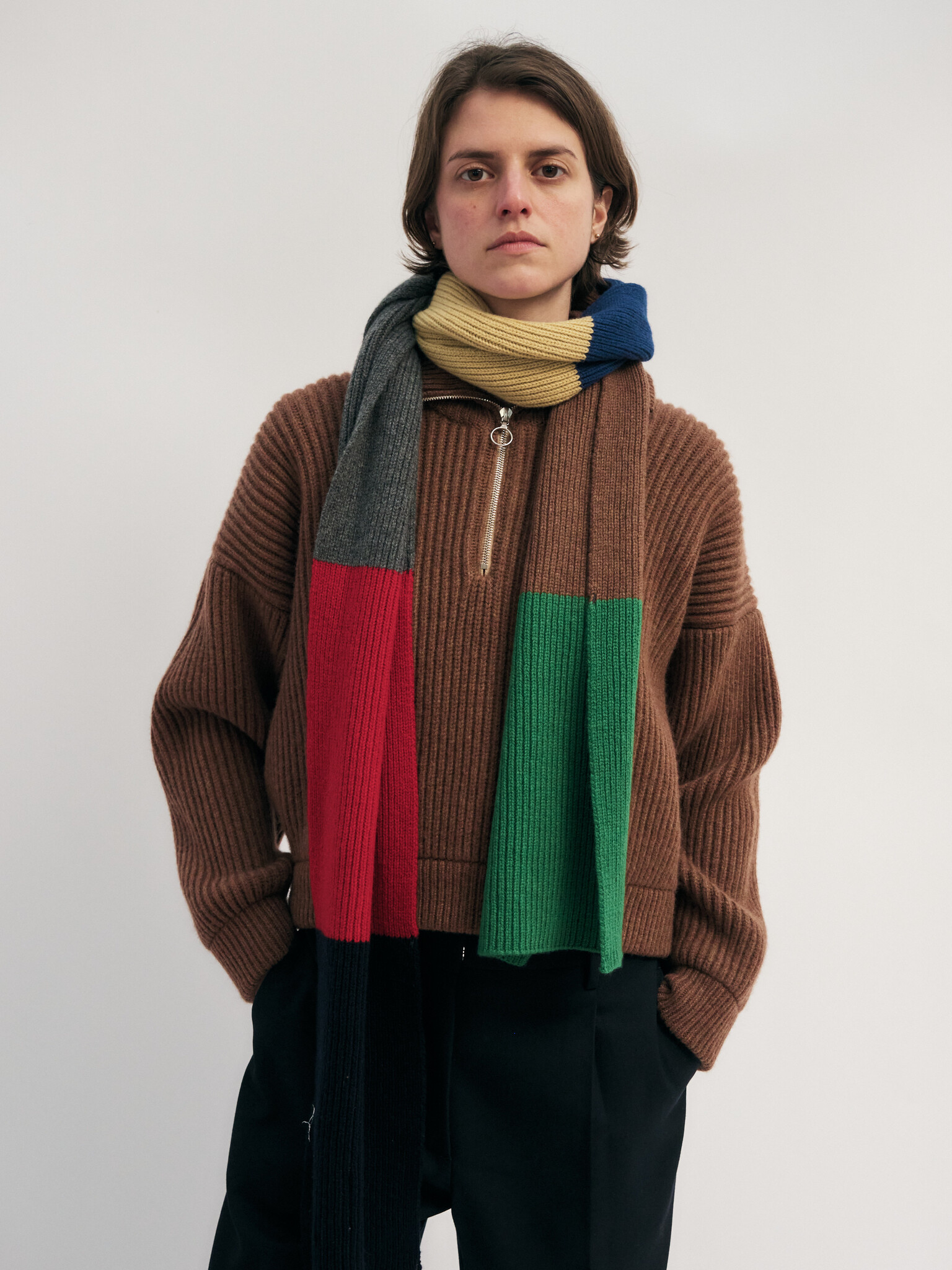 &Daughter - Wide Stripe Scarf