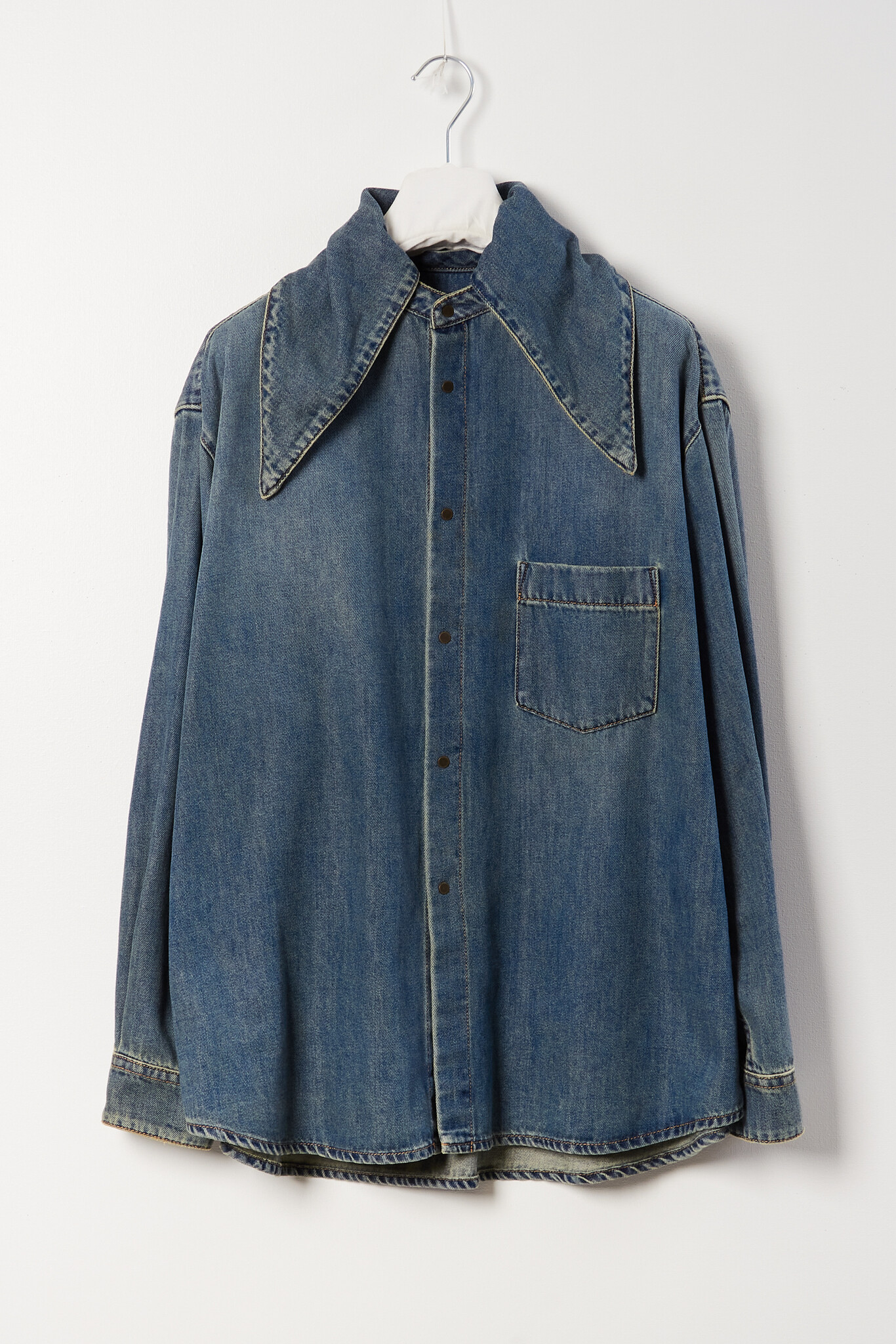 Darkpark - Tencel denim foulard shirt