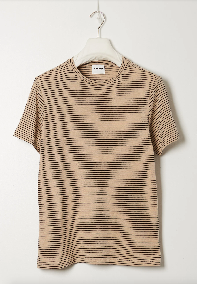 Marant Etoile Zewel striped linen t-shirt