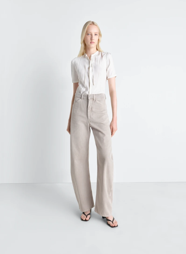 Lemaire - High waisted curved pants