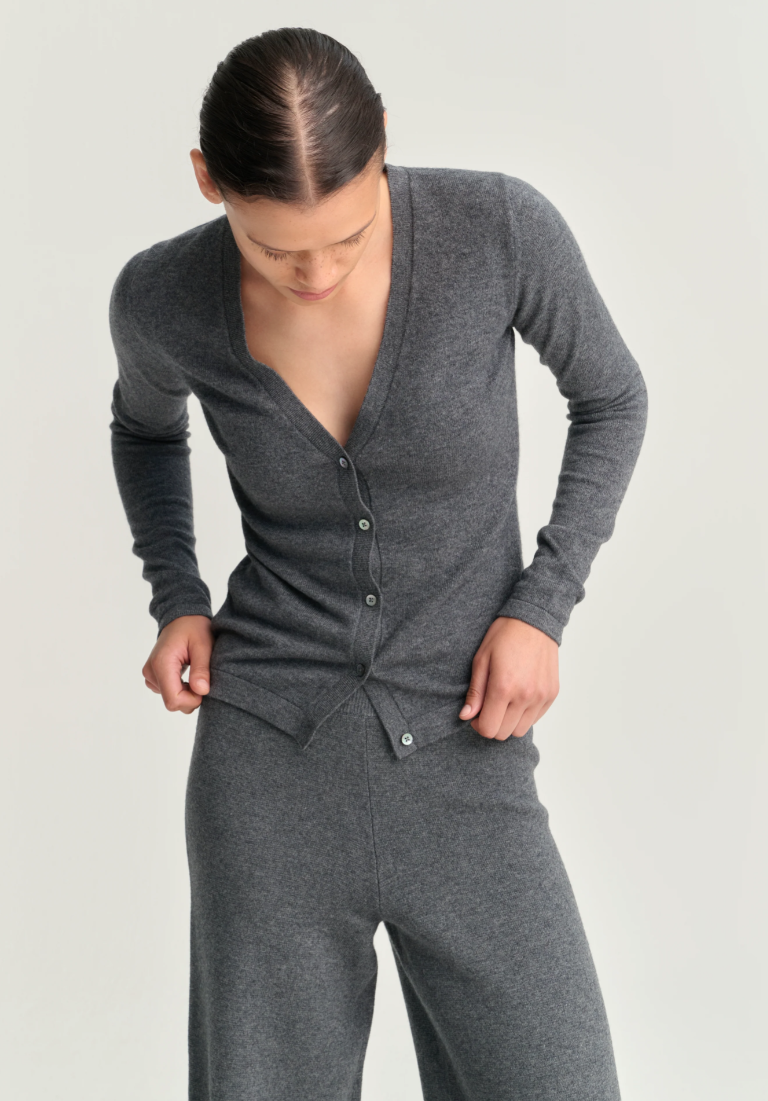 Rhea - Rhea182 wool cashmere  V cardigan