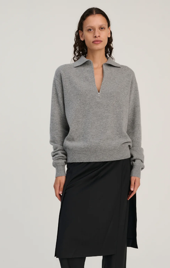 Rhea - SW0805 Zip polo cashmere