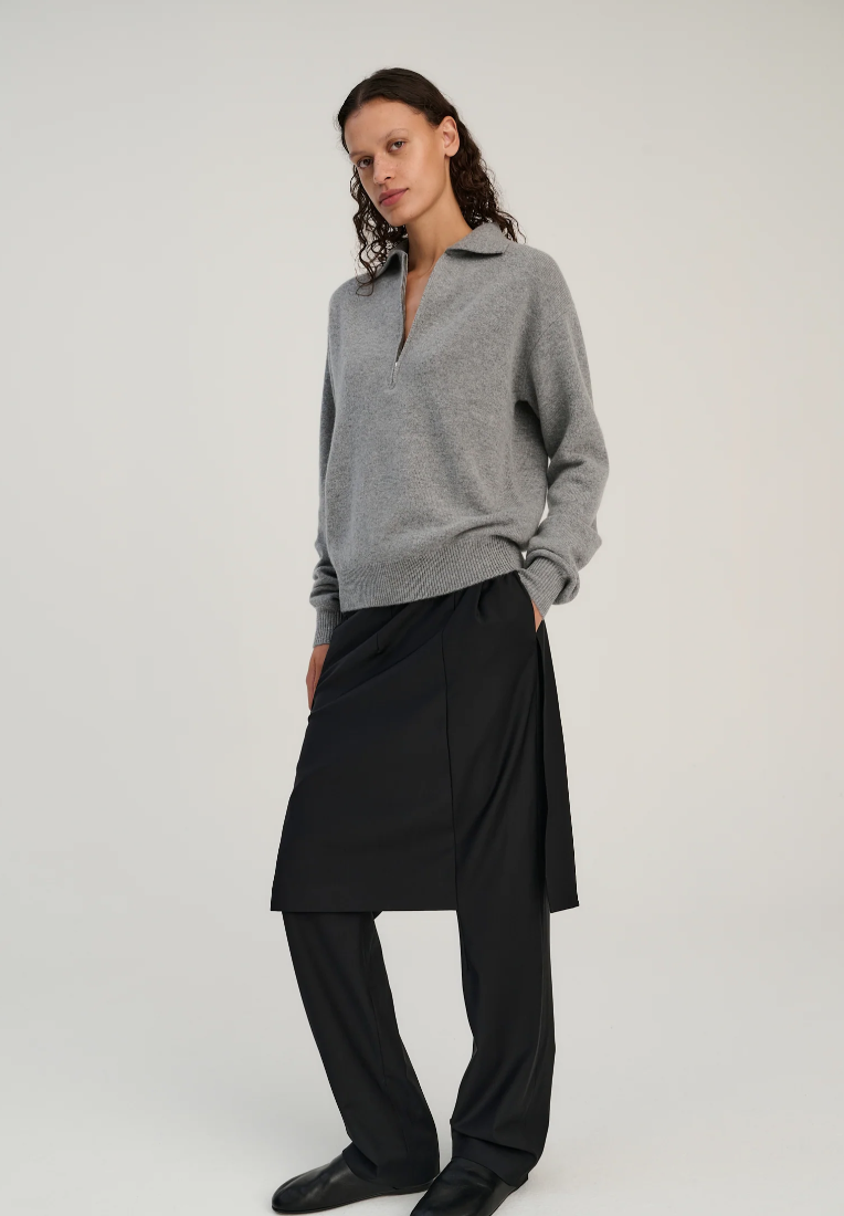 Rhea - SW0805 Zip polo cashmere