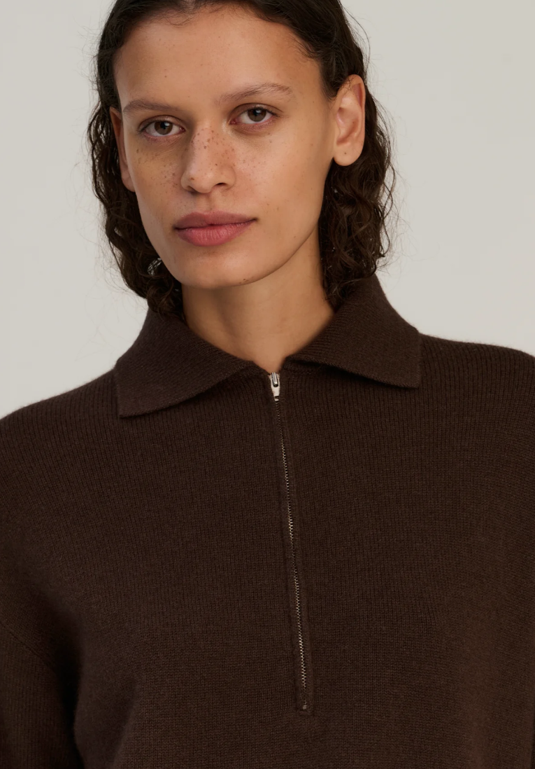 Rhea - SW0811 Zip polo cashmere