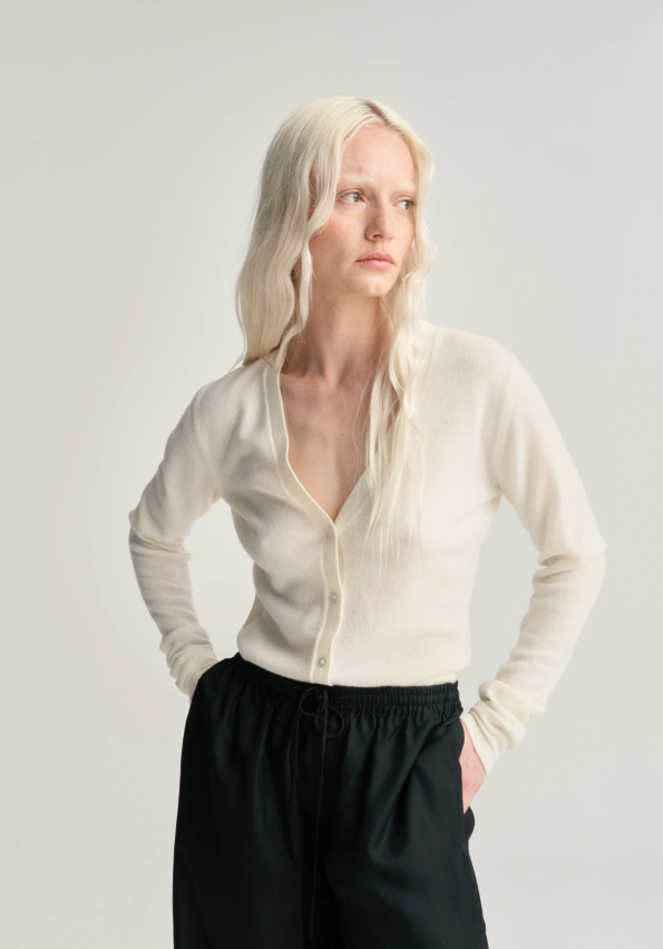 Rhea - Rhea181 wool cashmere V cardigan