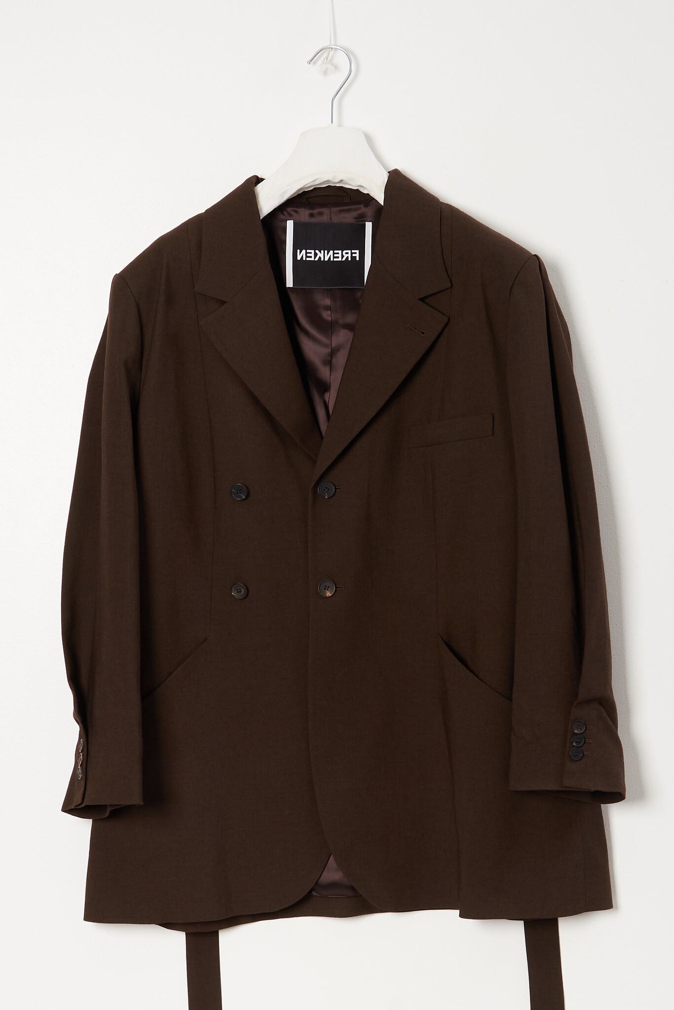 Frenken - Crush wool wrap blazer