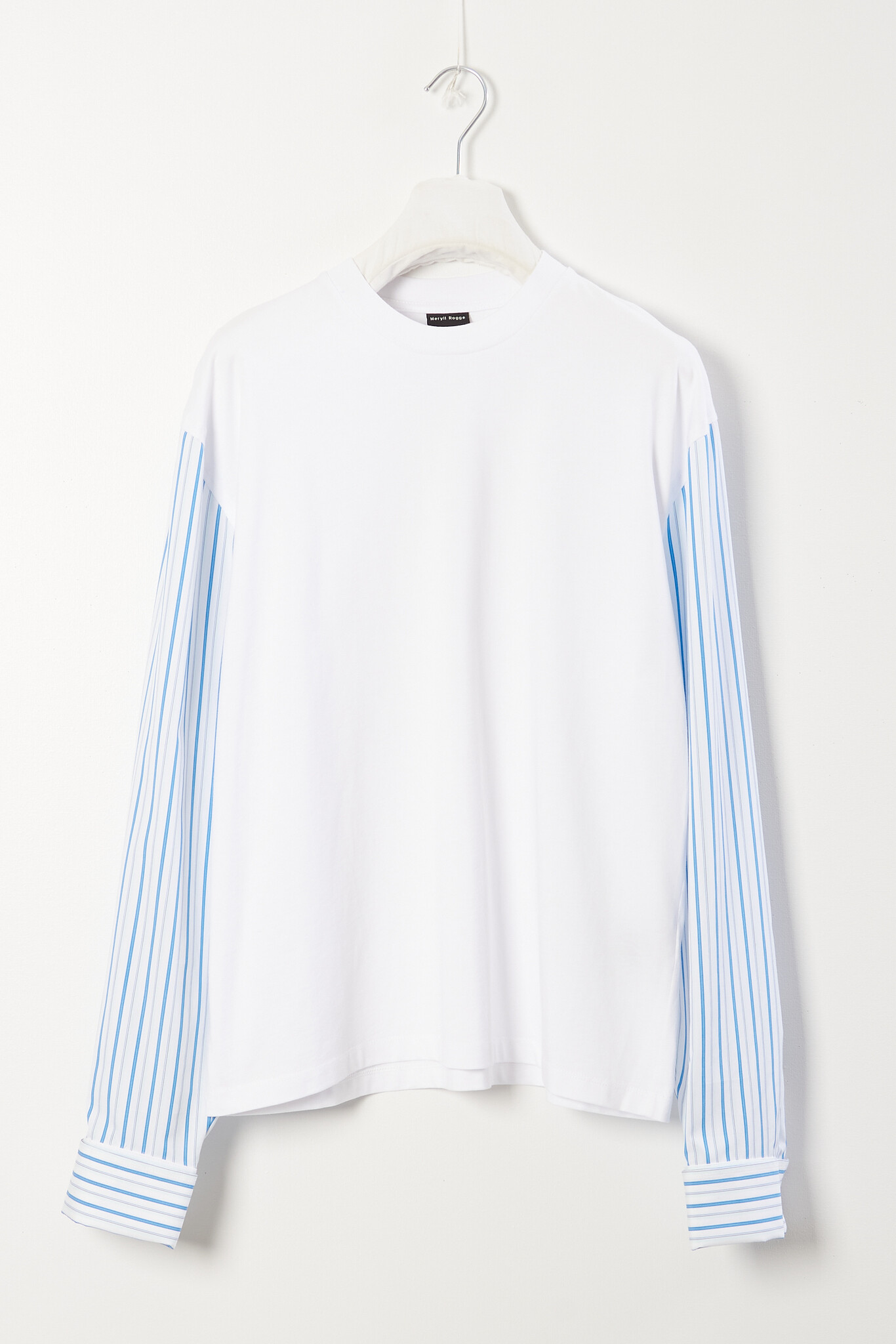 Meryll Rogge T-Shirt with shirting sleeves