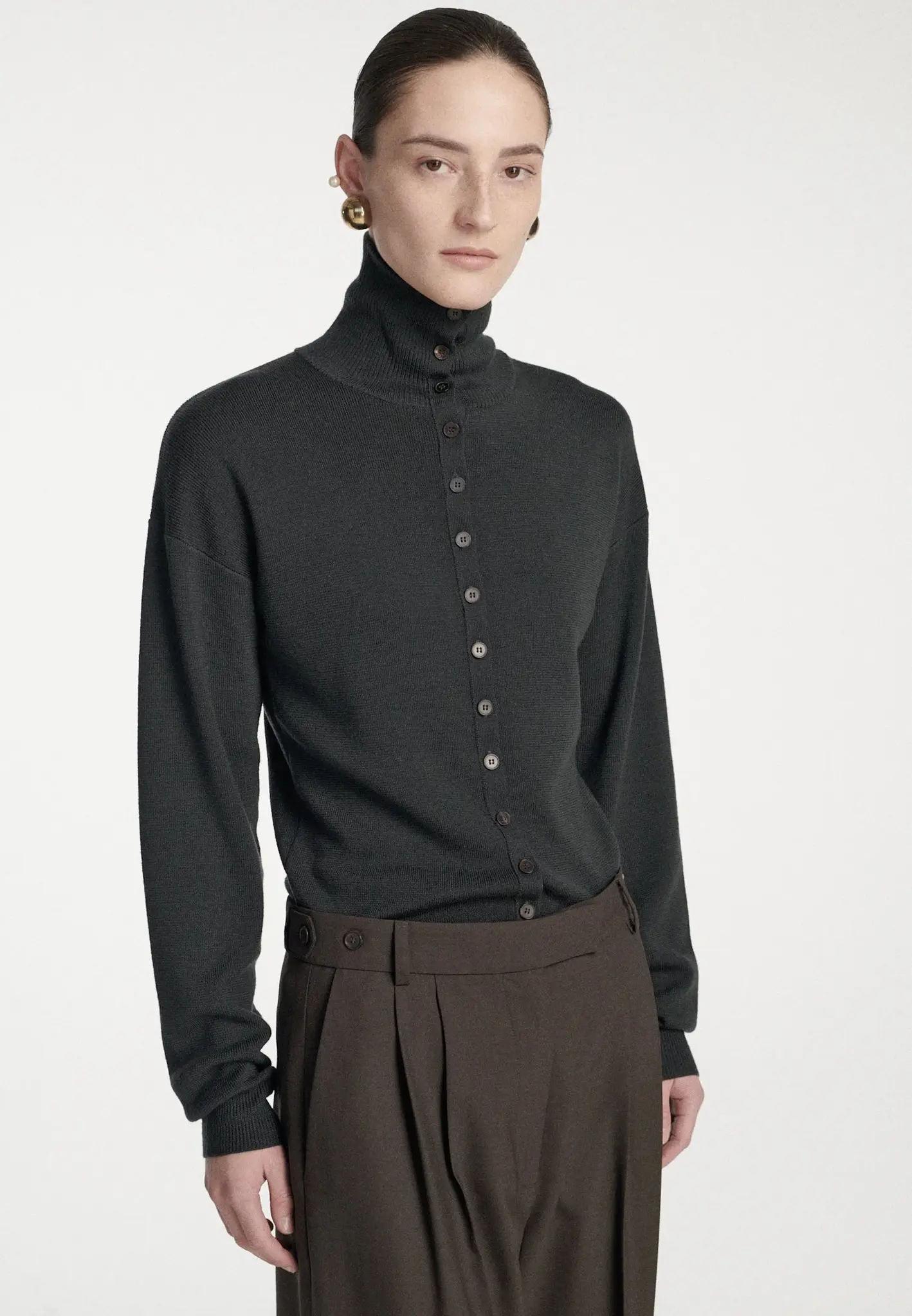 Frenken - Buttoned fitted cardigan