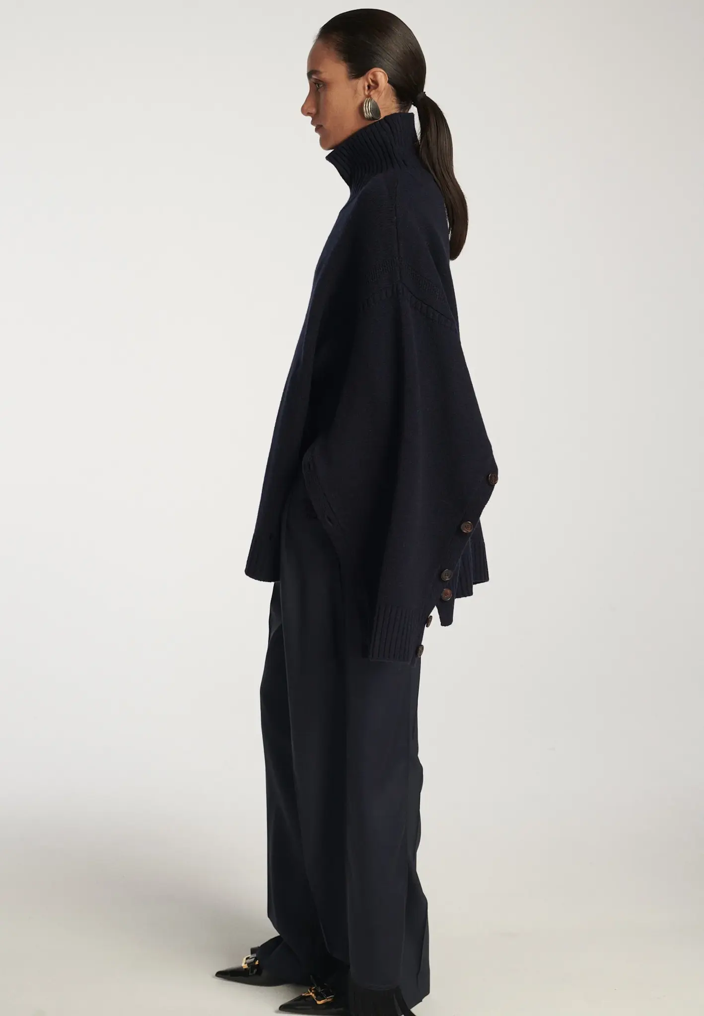 Frenken - Button wool jumper