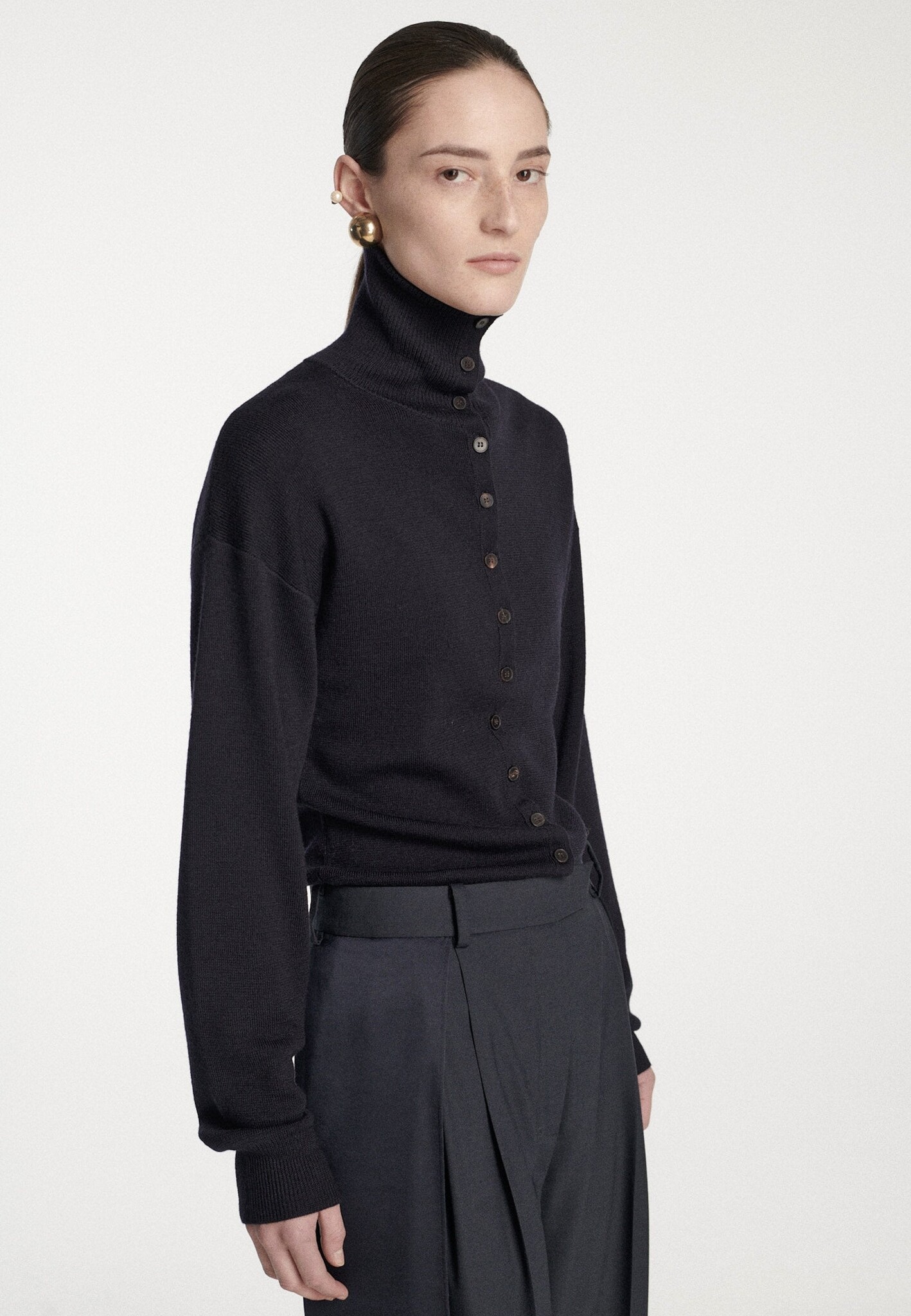Frenken - Buttoned fitted cardigan