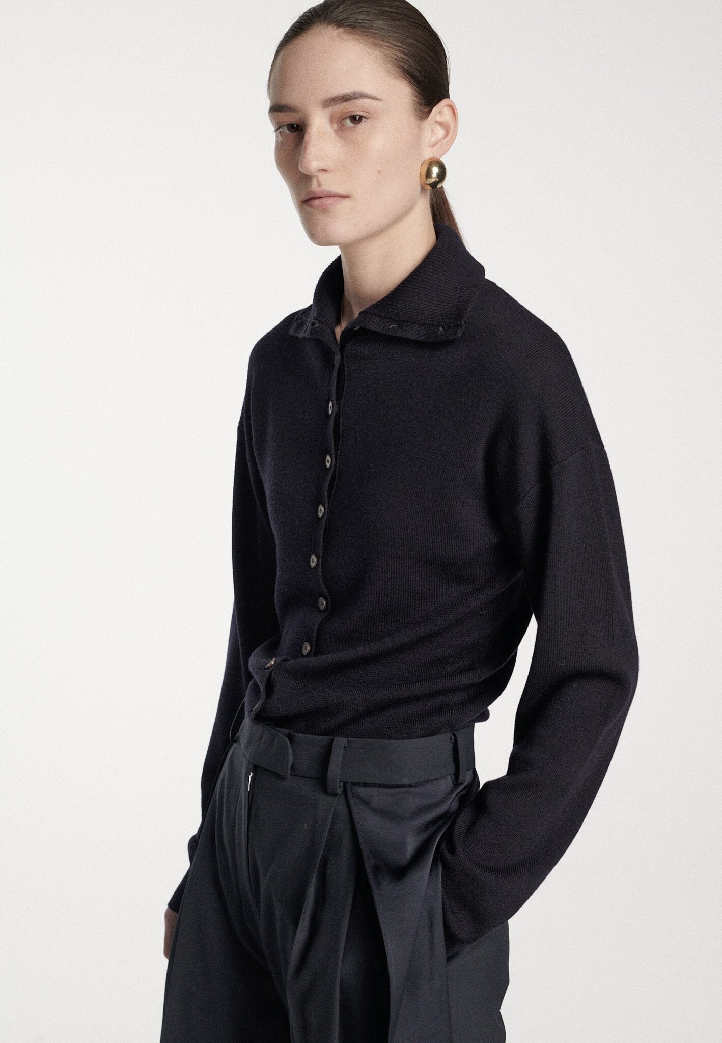 Frenken - Buttoned fitted cardigan