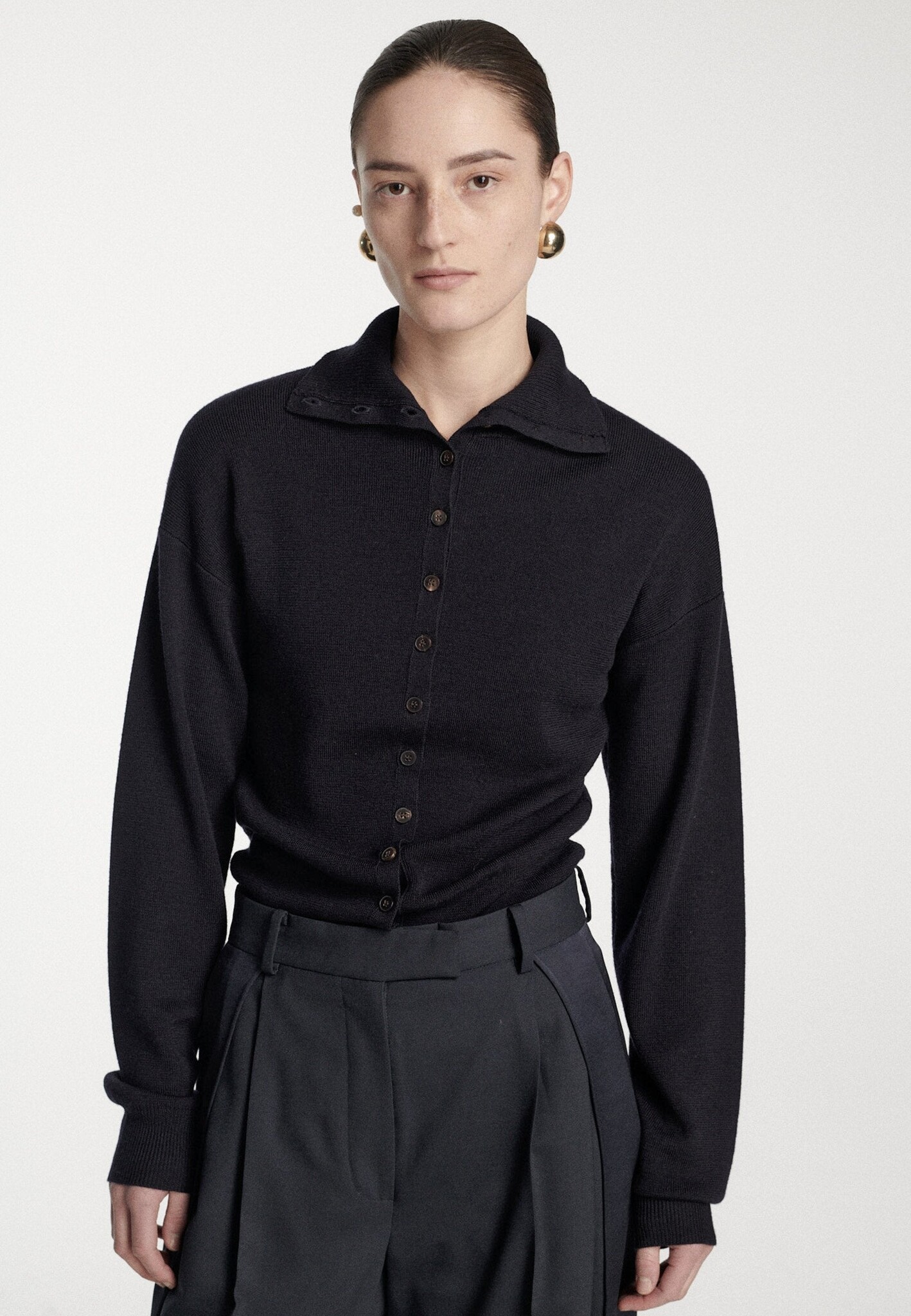 Frenken - Buttoned fitted cardigan