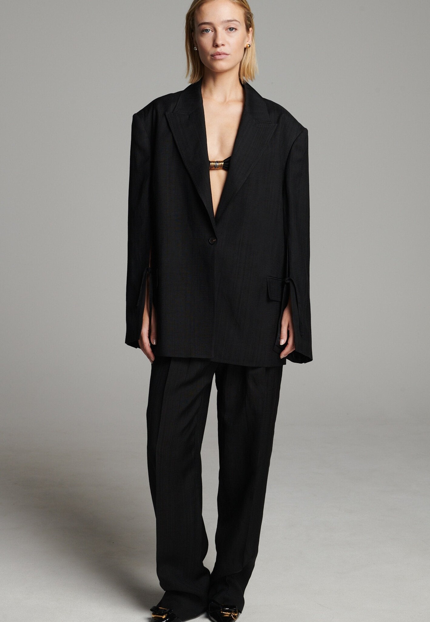 Frenken - Ace sleeve slit blazer