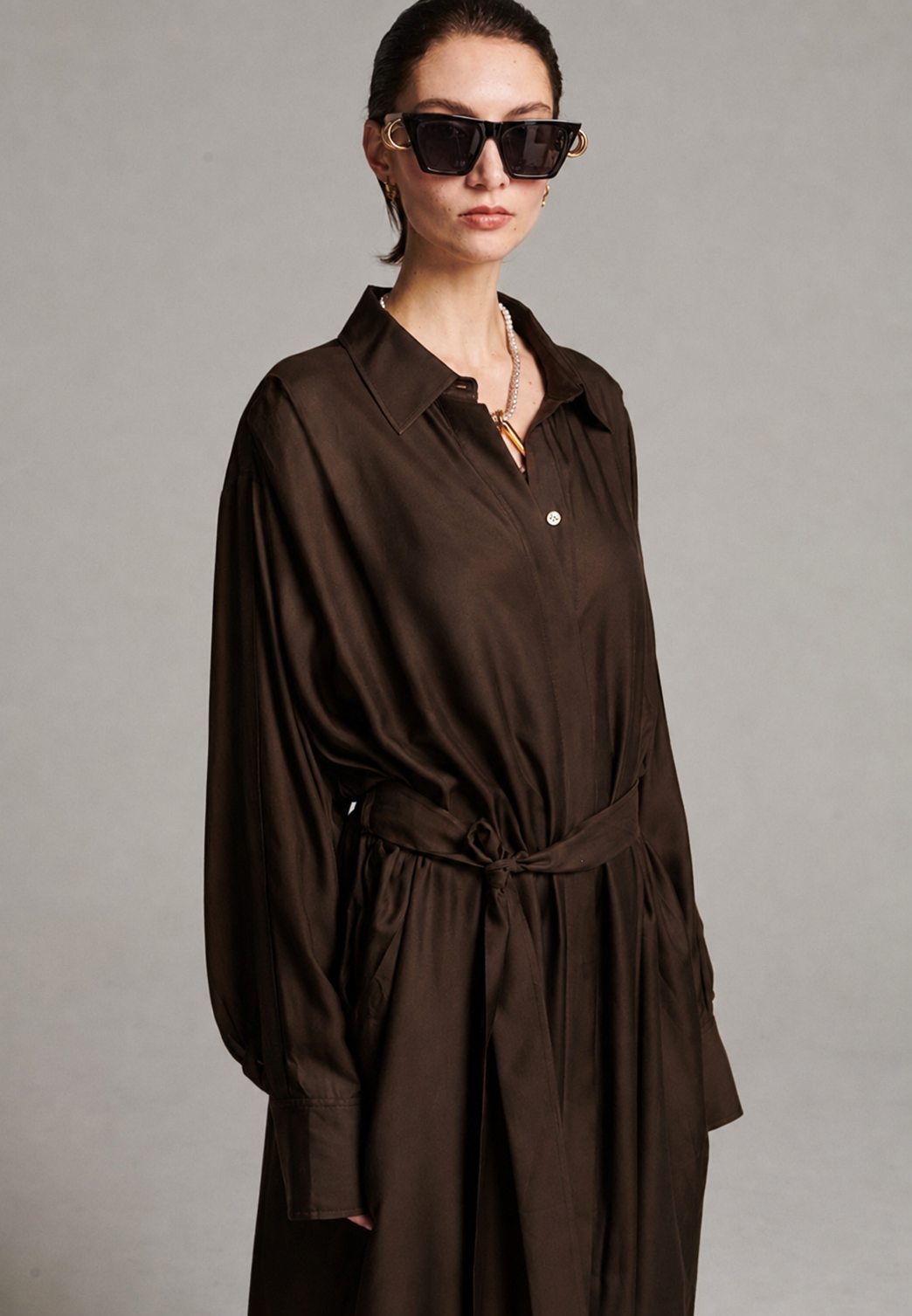 Frenken - Ocean Silk Habotai dress